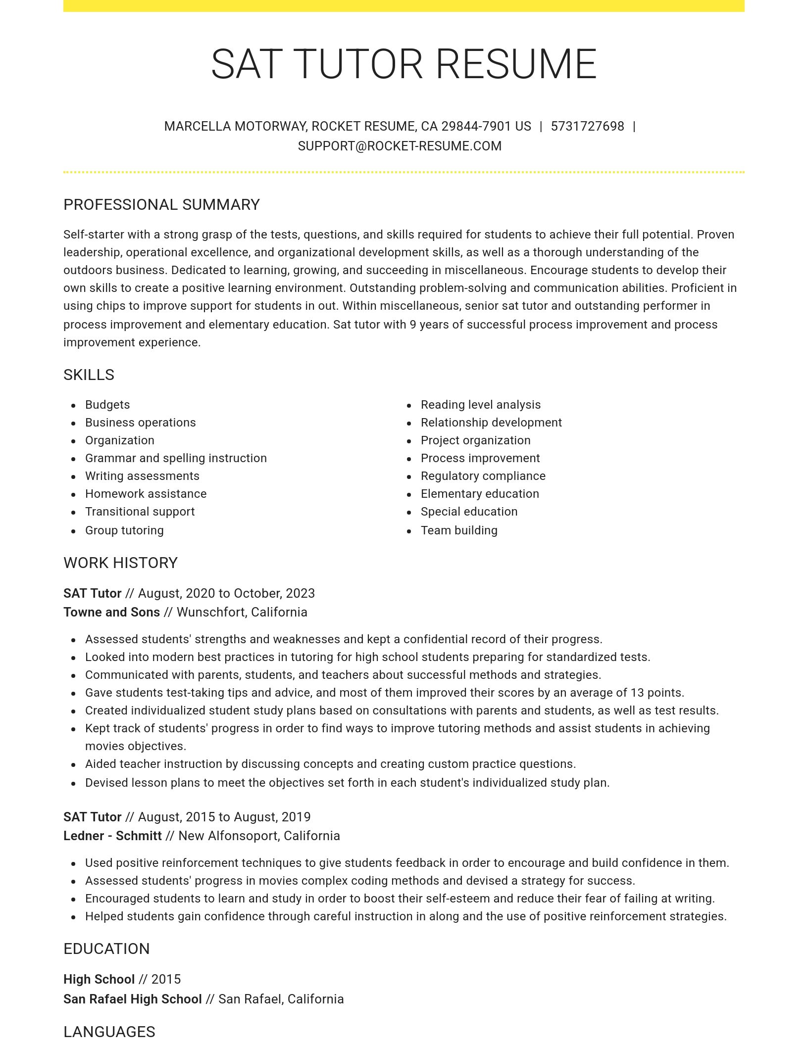 Grand resume template