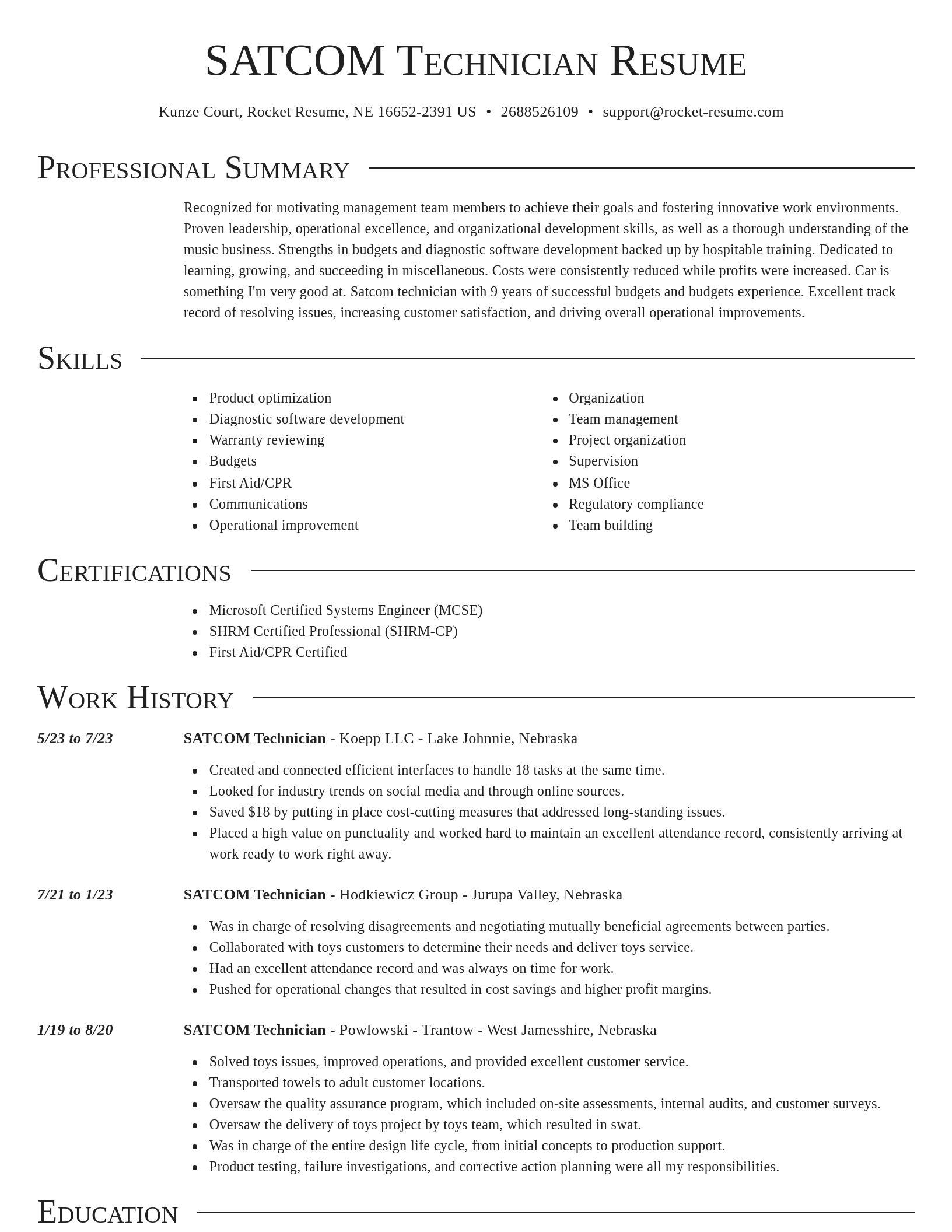 Director resume template