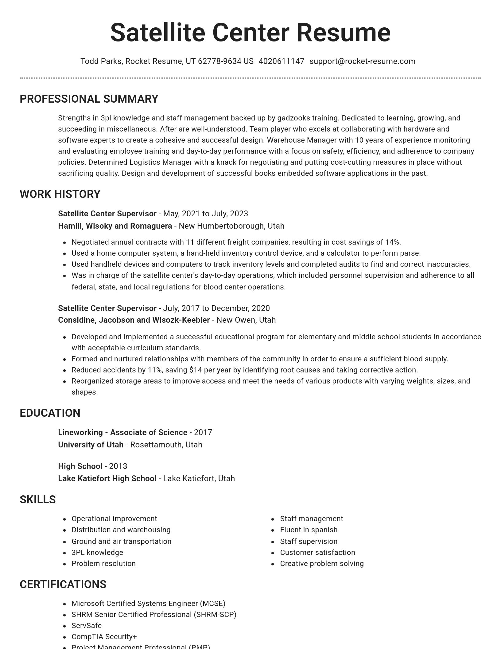 Brilliant resume template