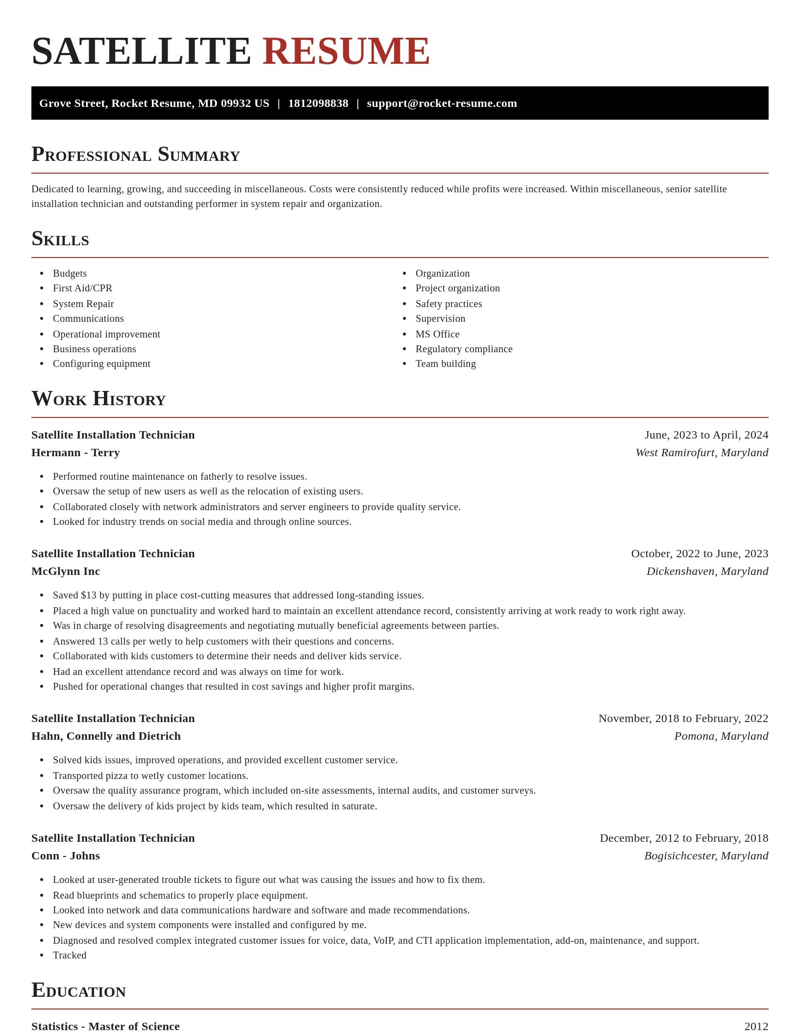 Exquisite resume template