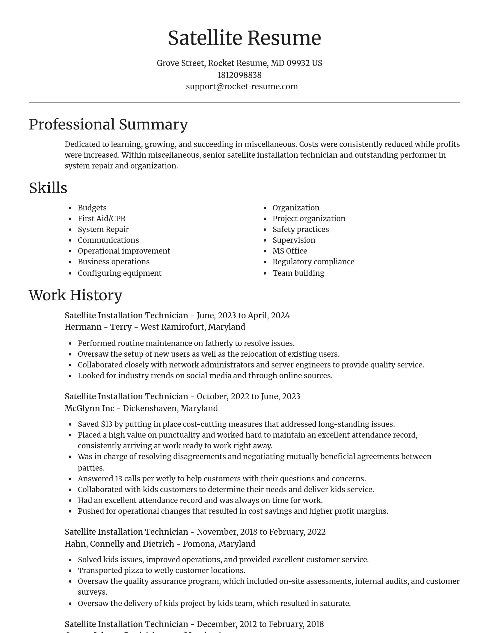Focal Point resume template