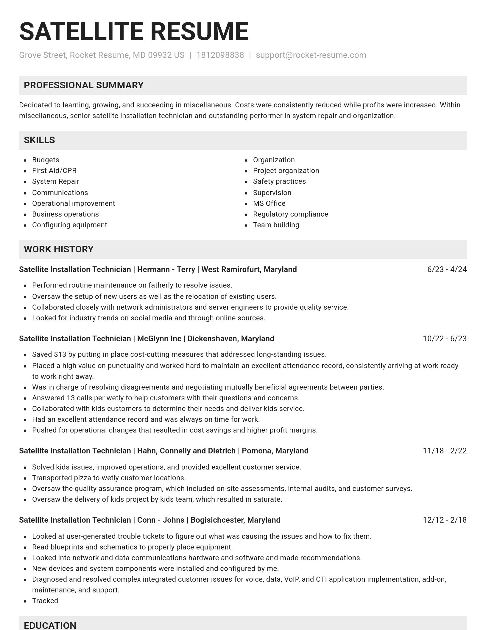 Genius resume template