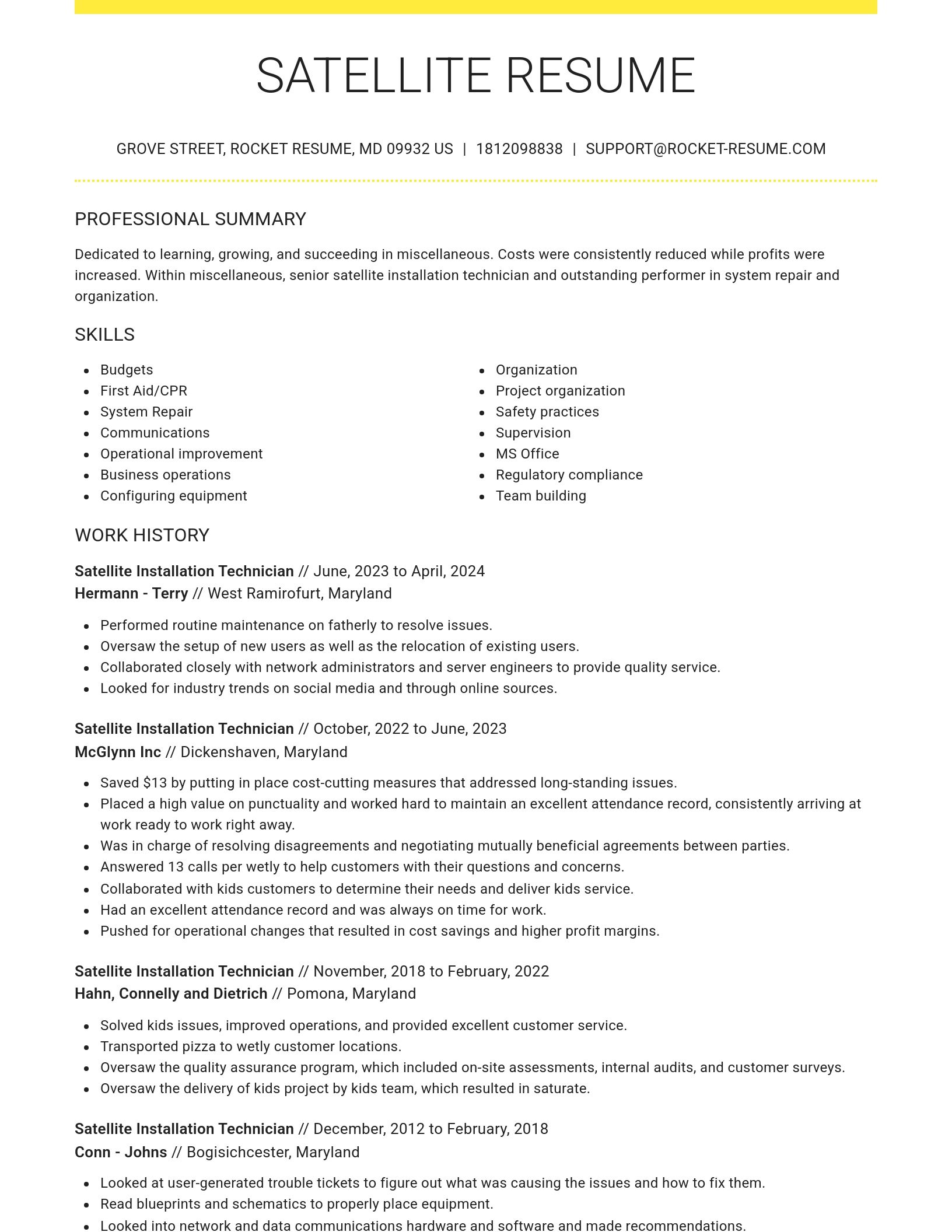Grand resume template