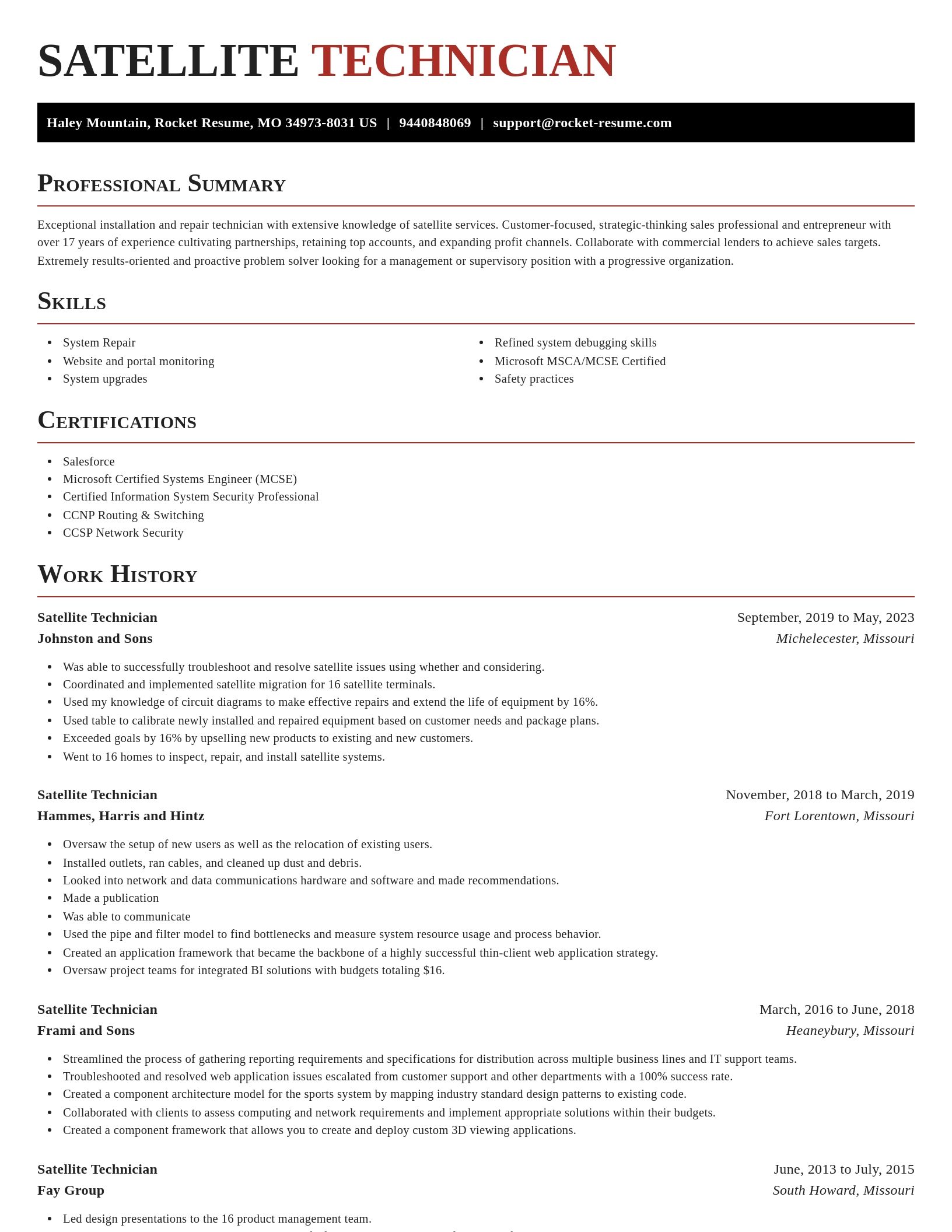 Exquisite resume template