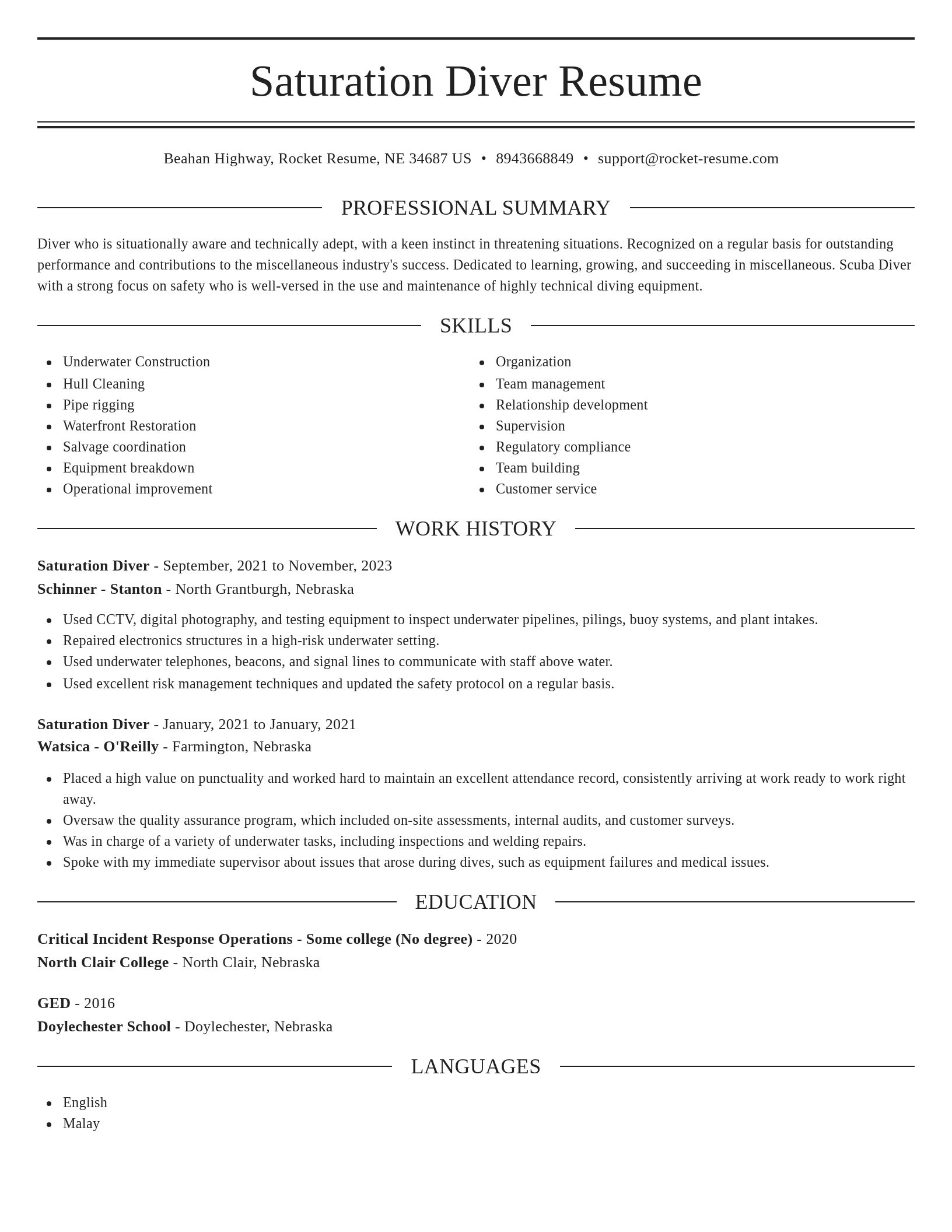 Elegant resume template