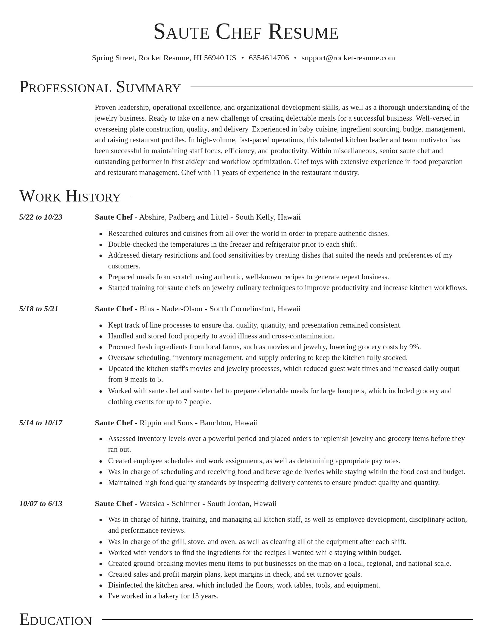 Director resume template