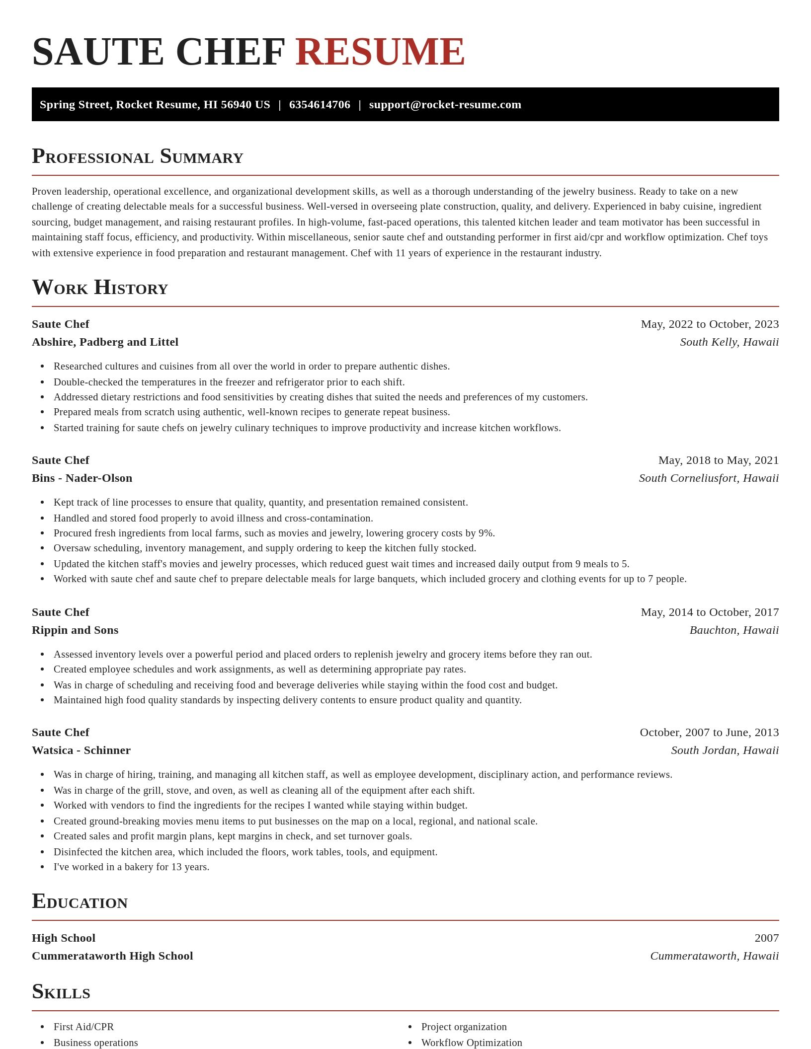 Exquisite resume template