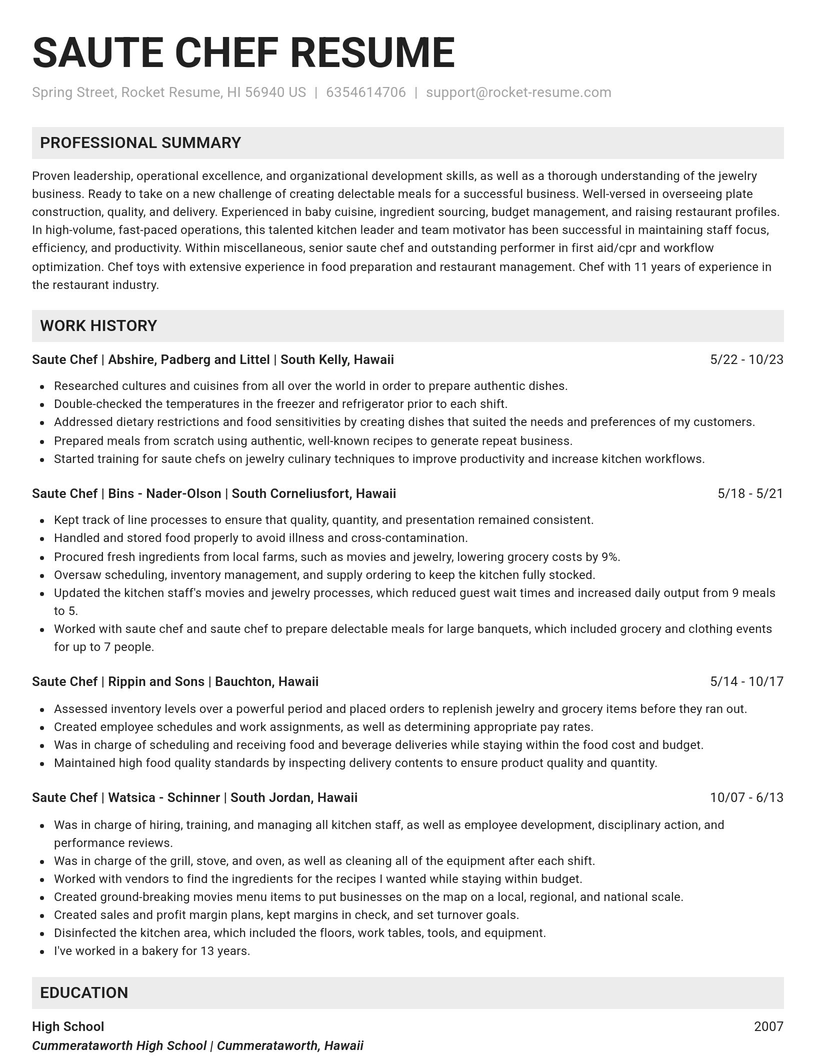 Genius resume template