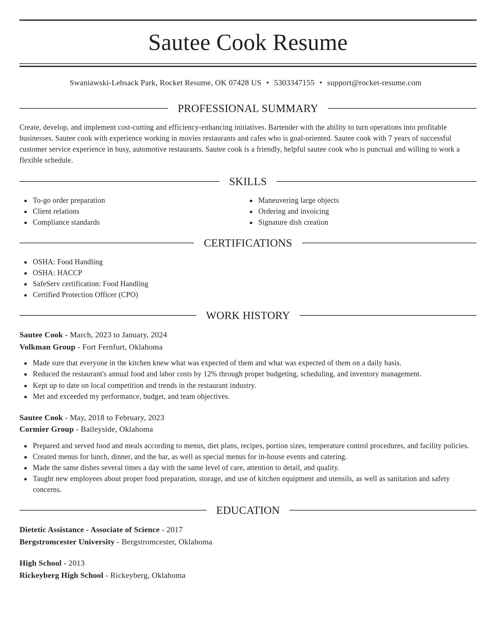 Elegant resume template