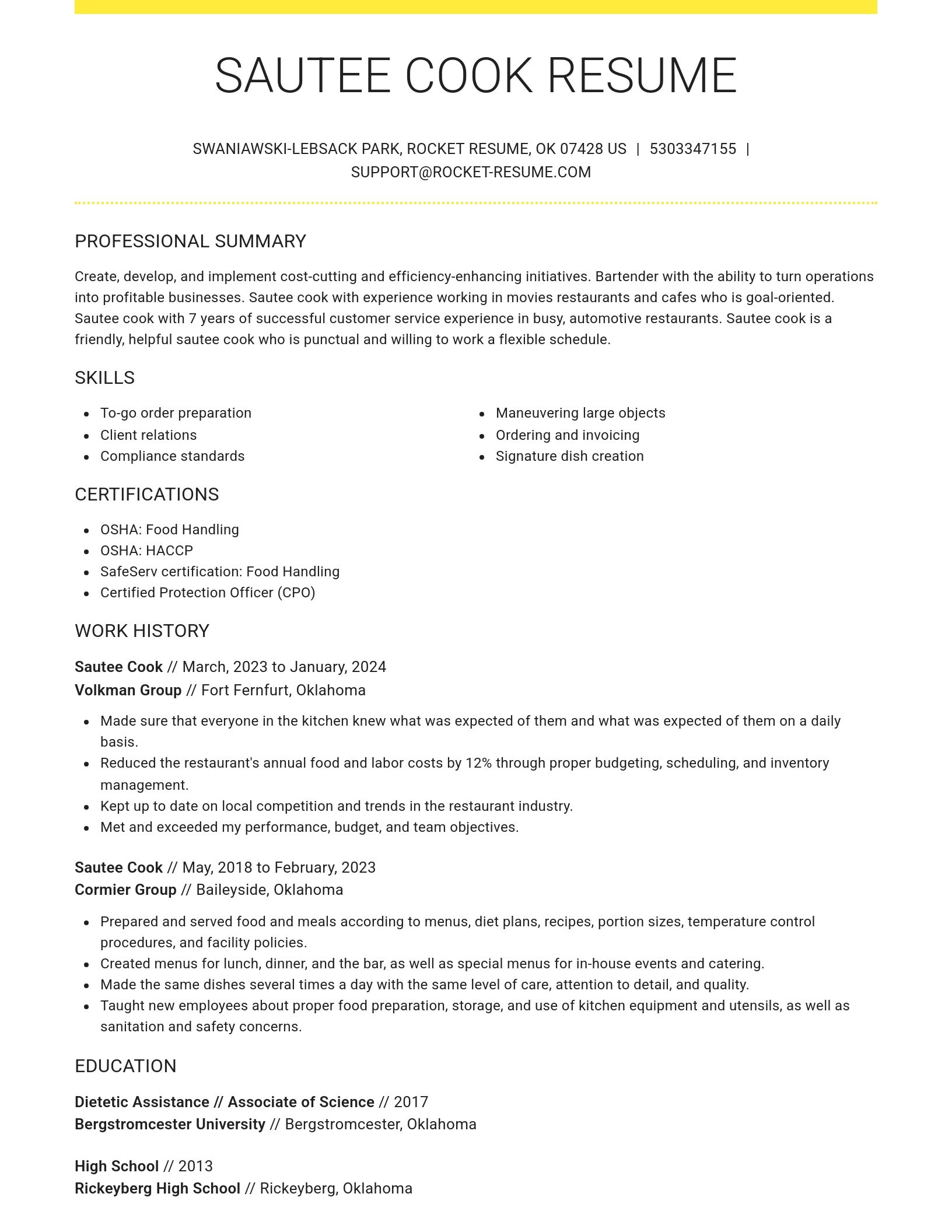 Grand resume template