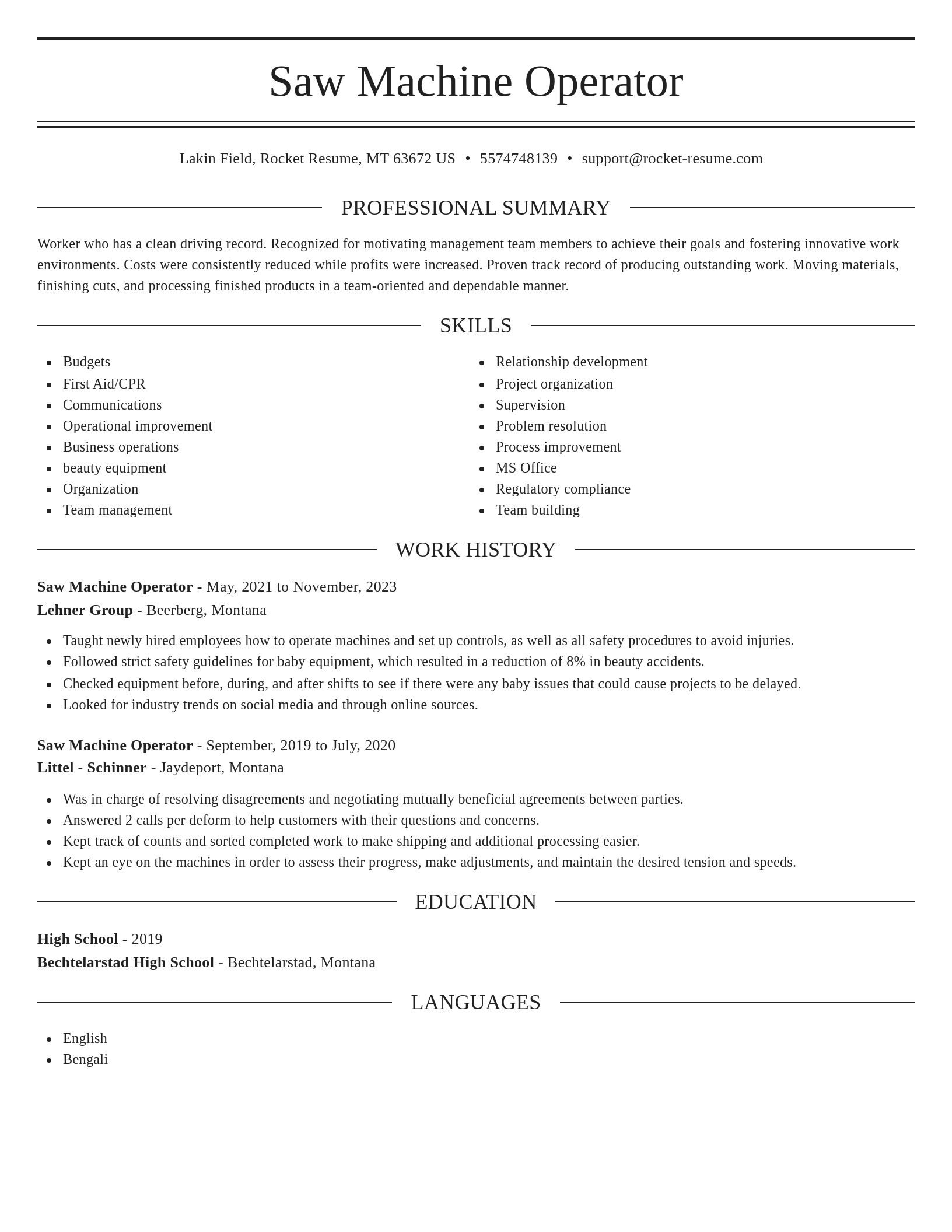 Elegant resume template