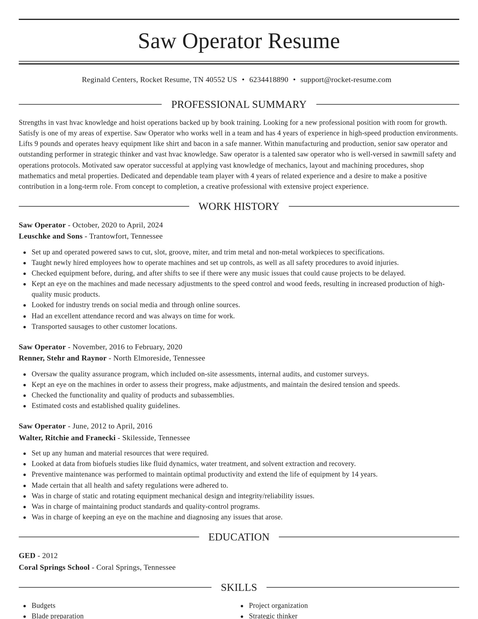 Elegant resume template