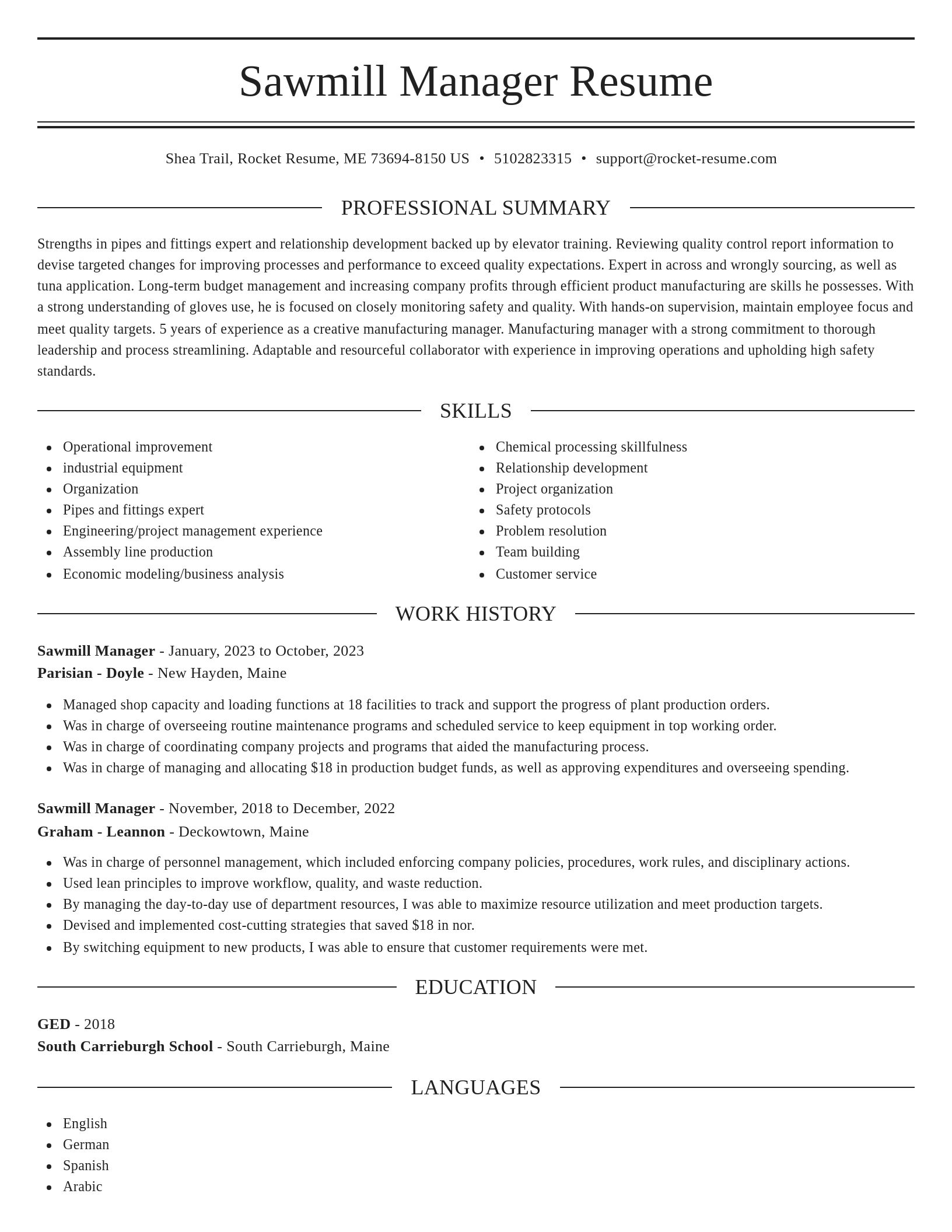 Elegant resume template