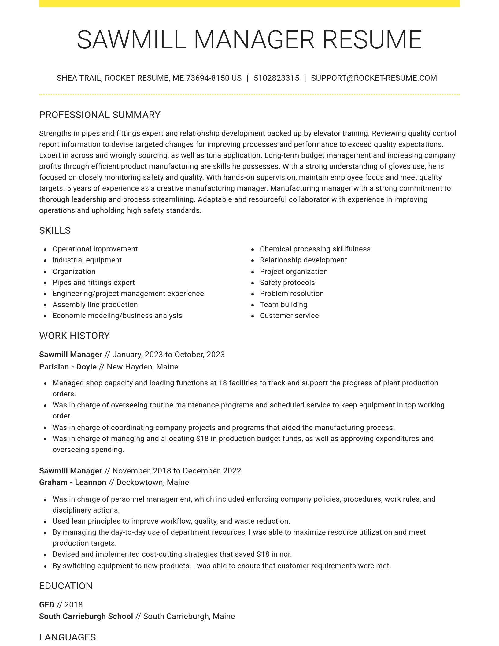 Grand resume template