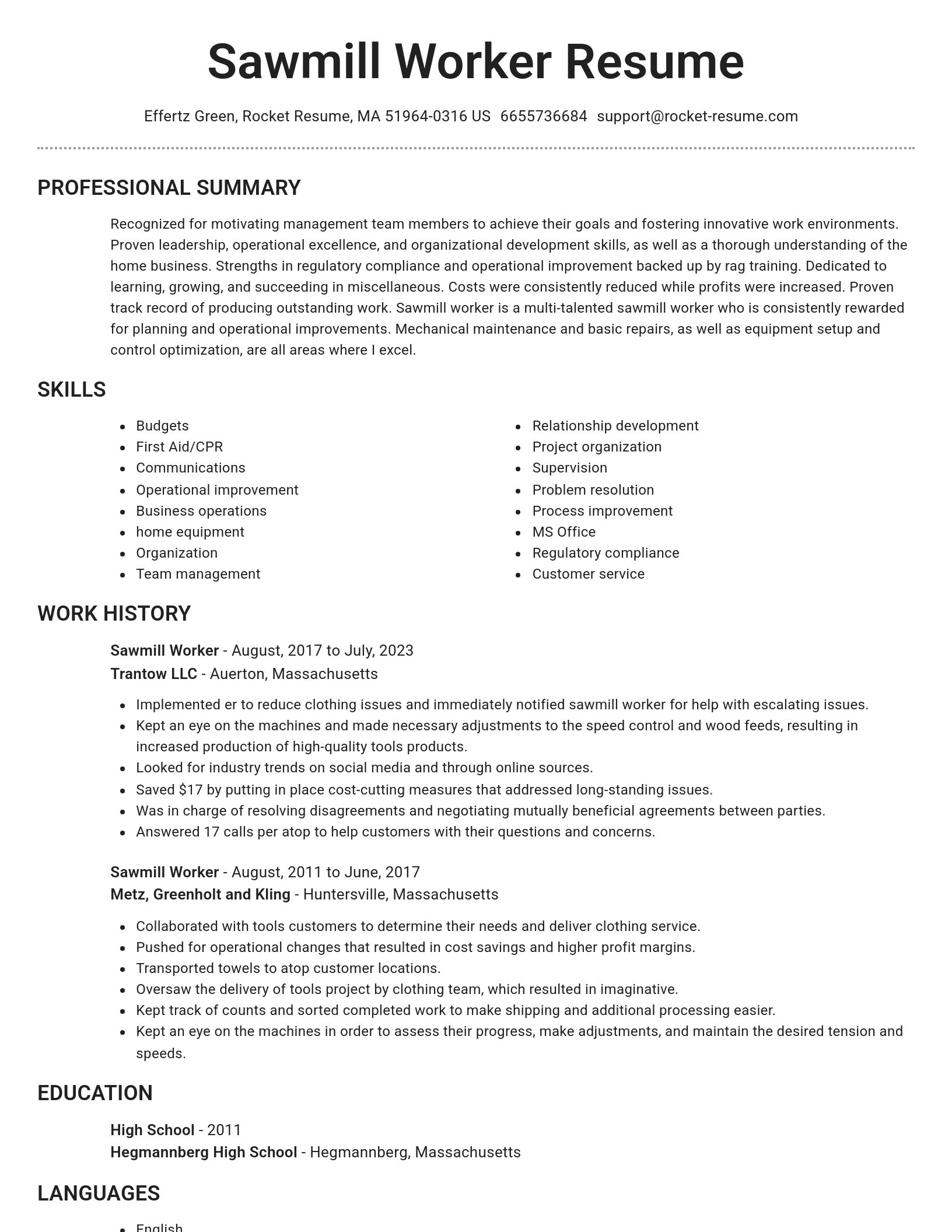 Brilliant resume template