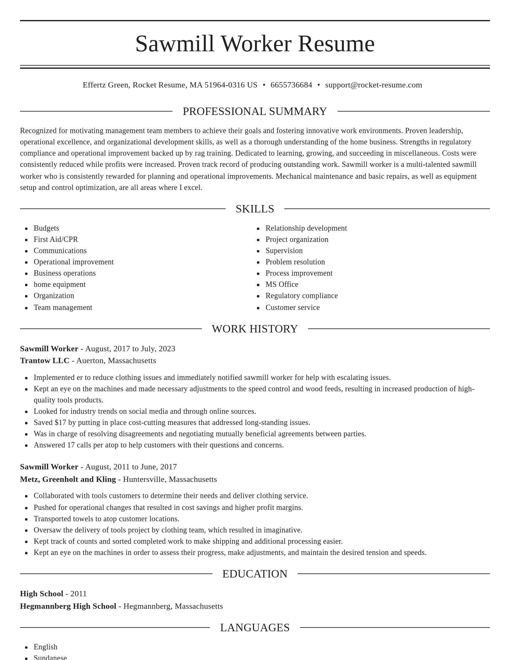 Elegant resume template