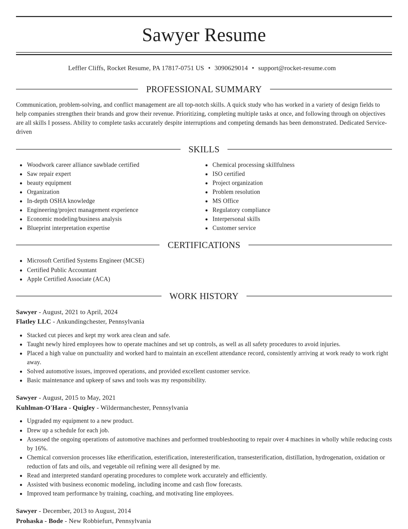 Elegant resume template
