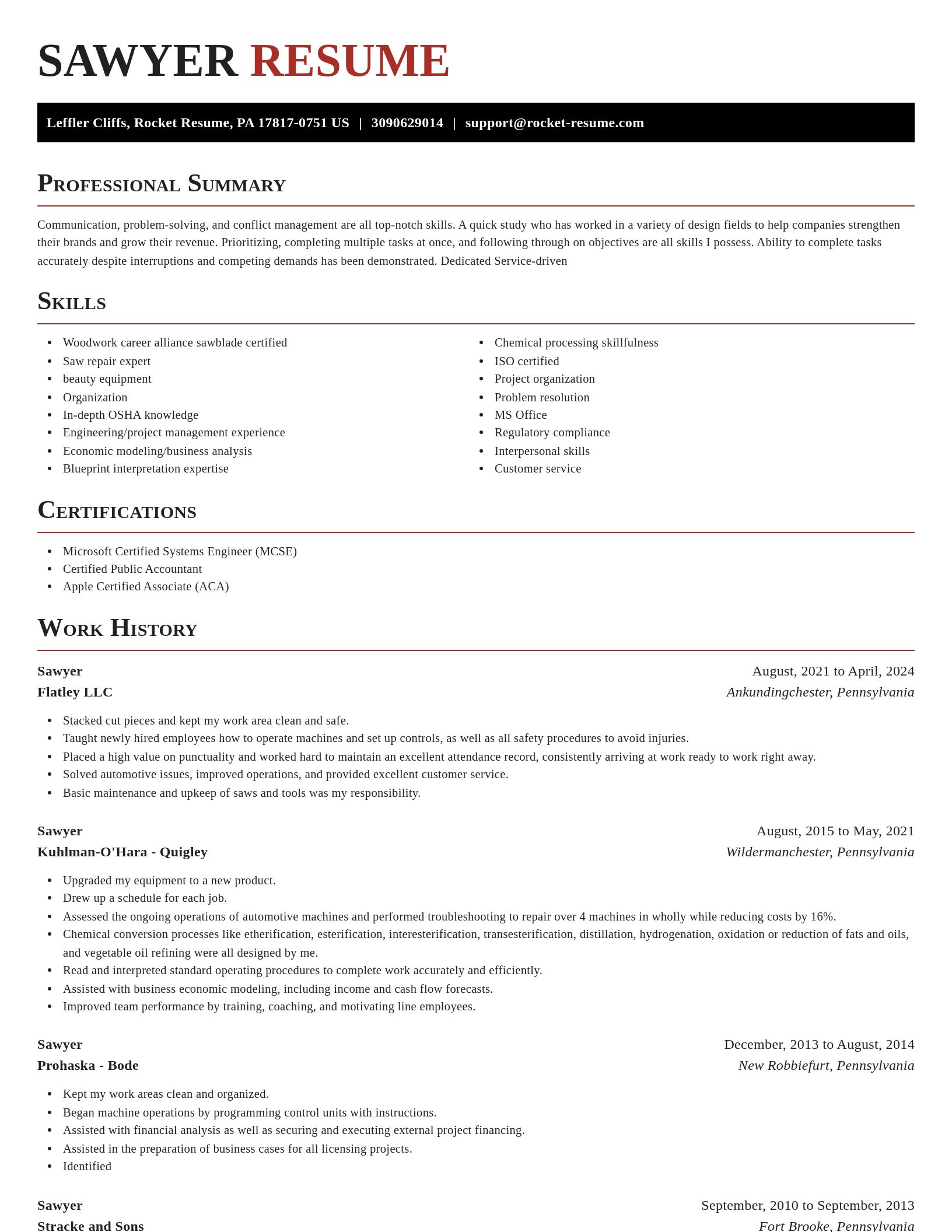 Exquisite resume template