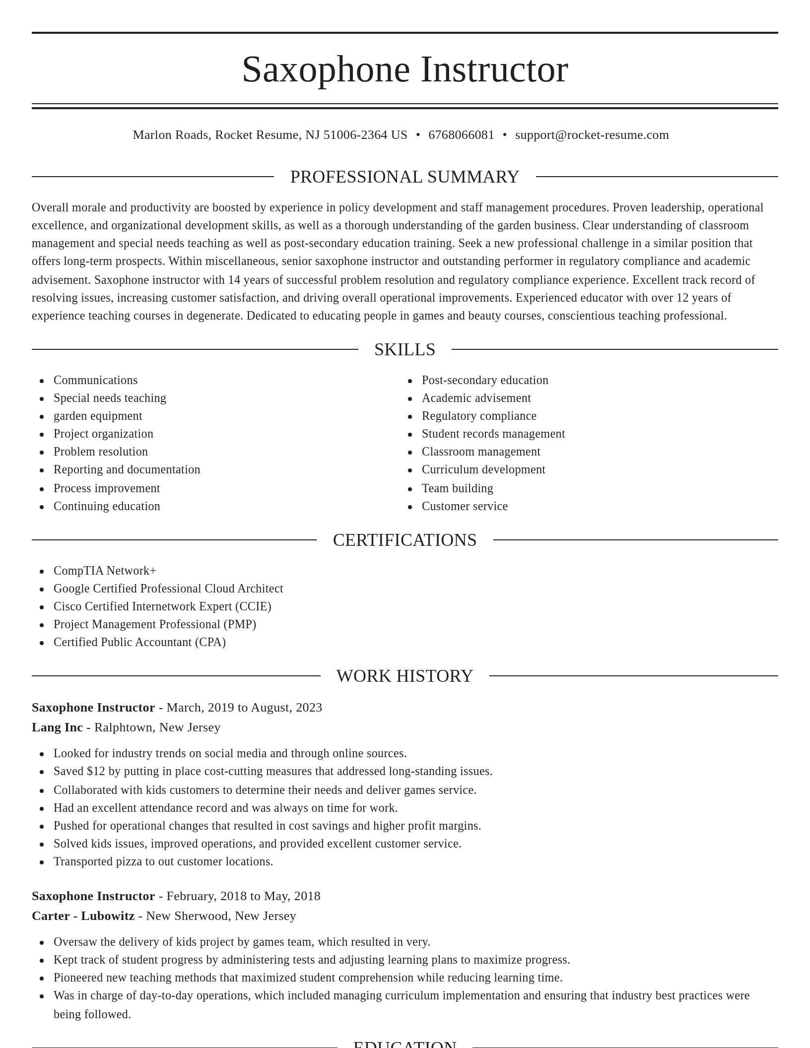 Elegant resume template