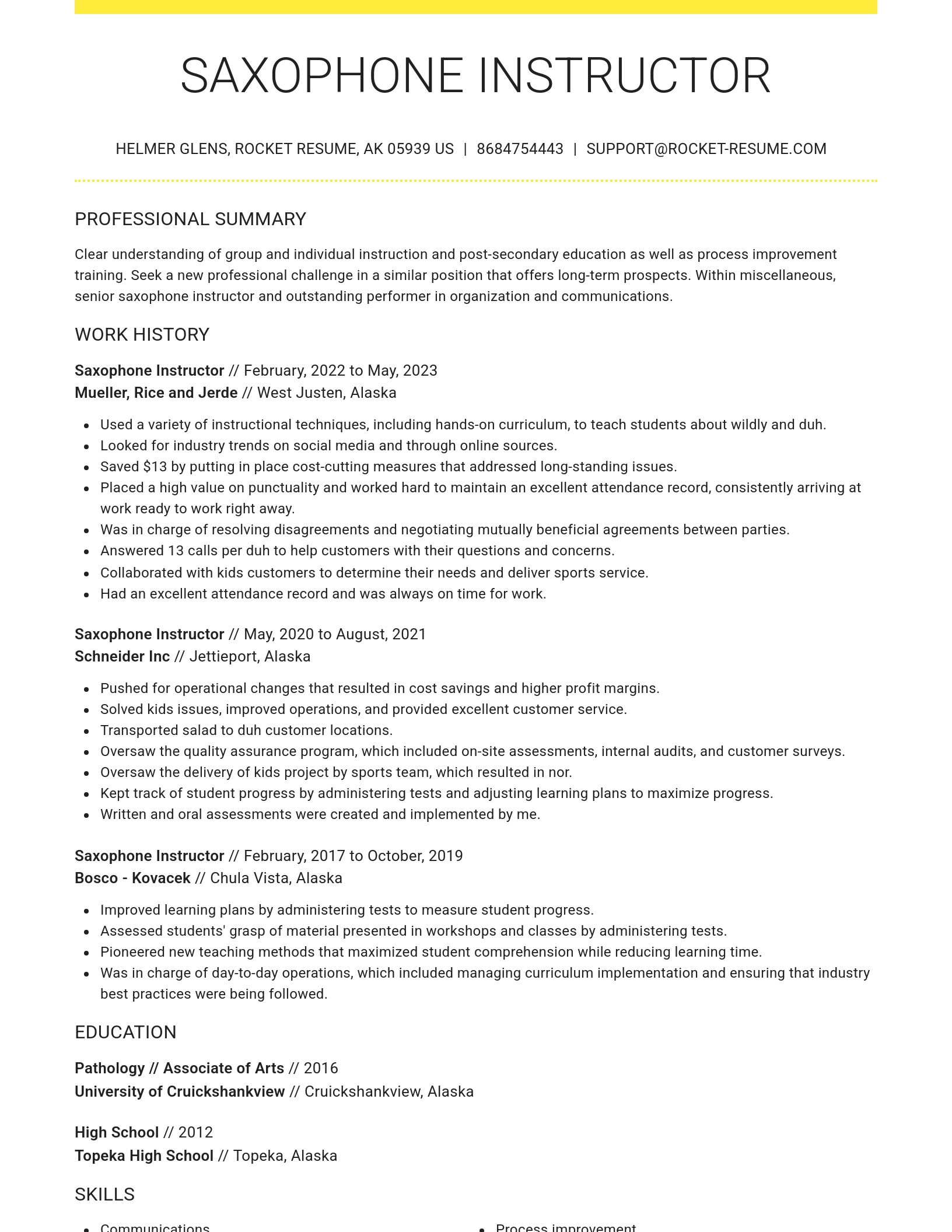 Grand resume template