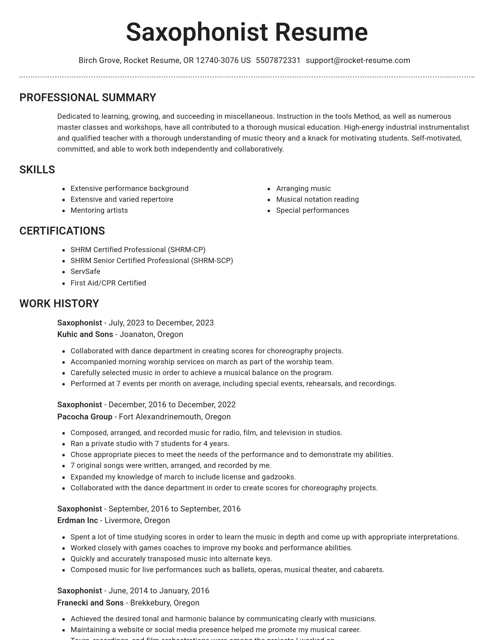 Brilliant resume template