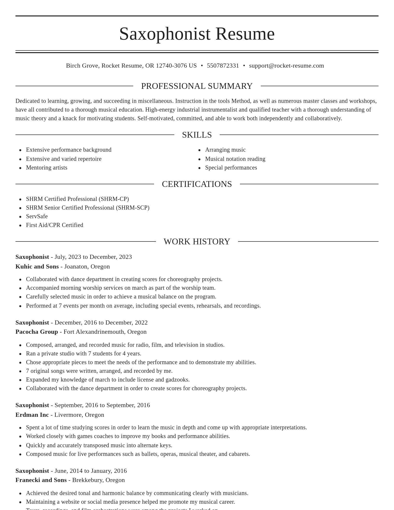Elegant resume template