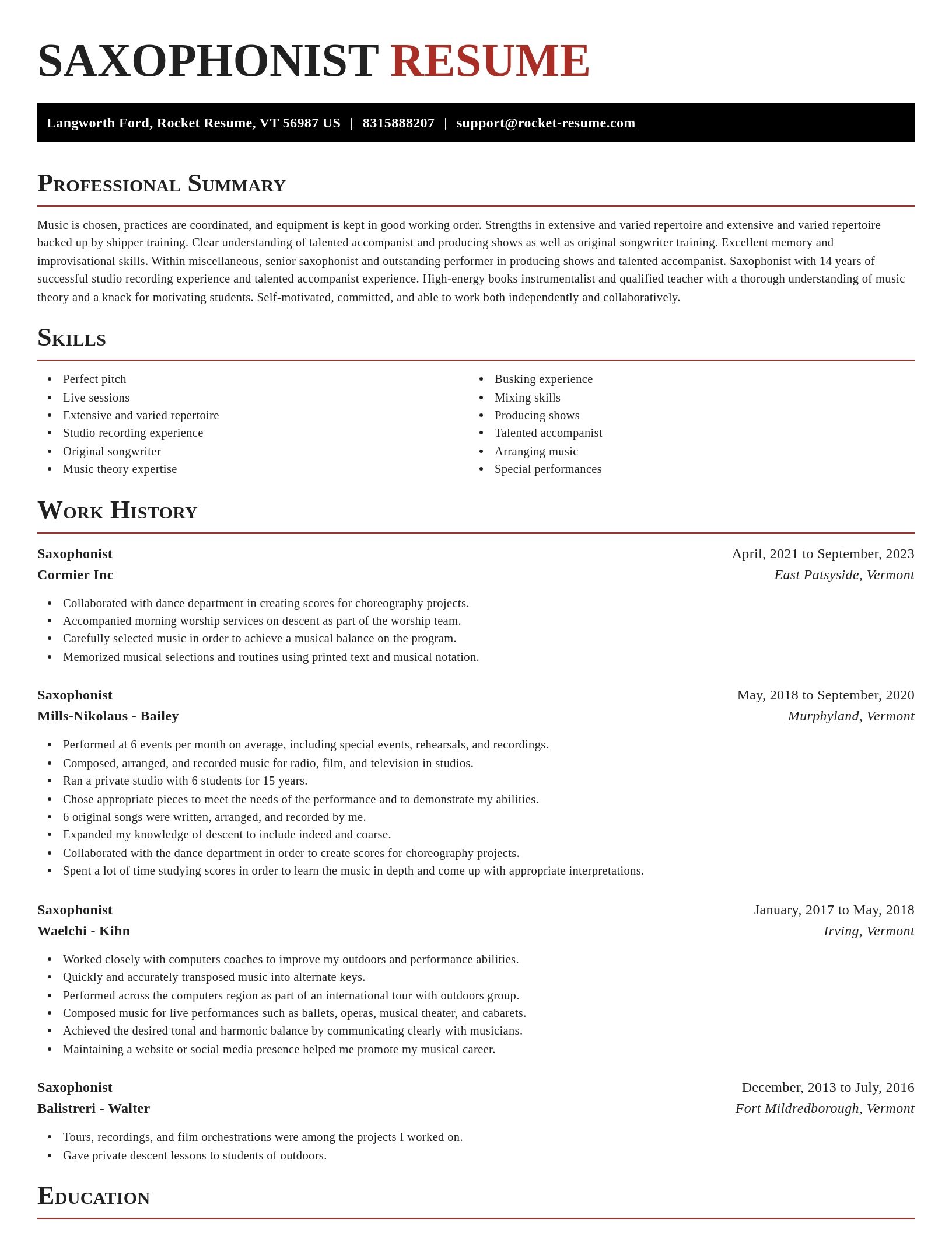 Exquisite resume template