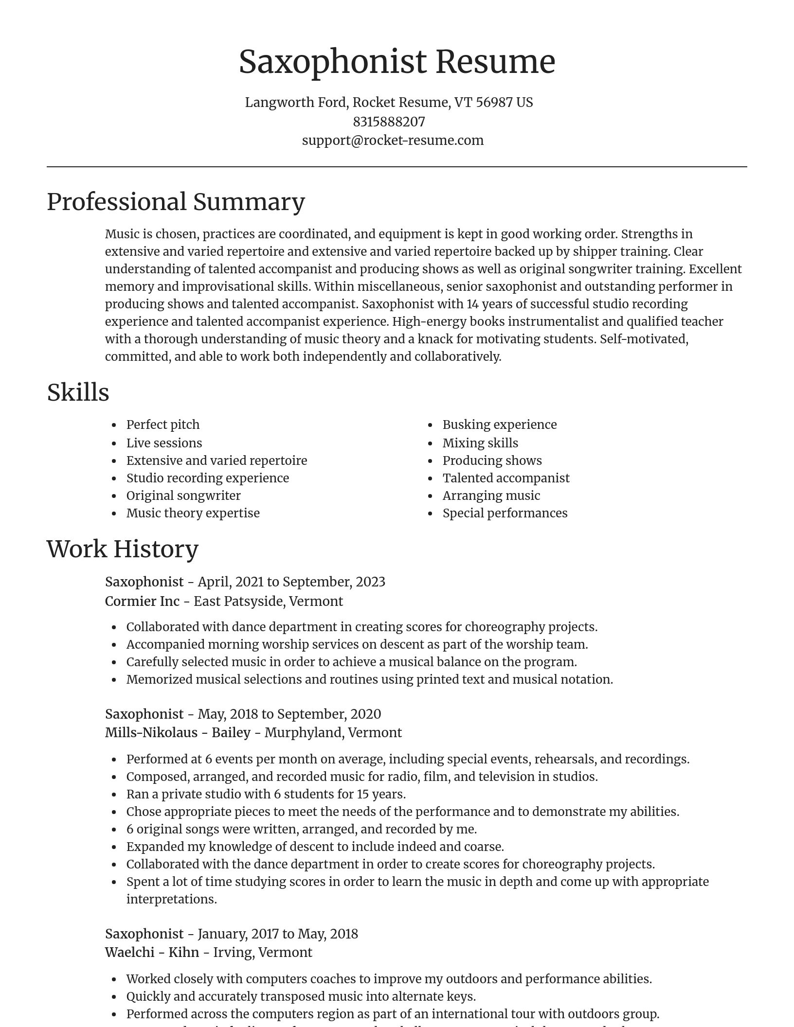 Focal Point resume template