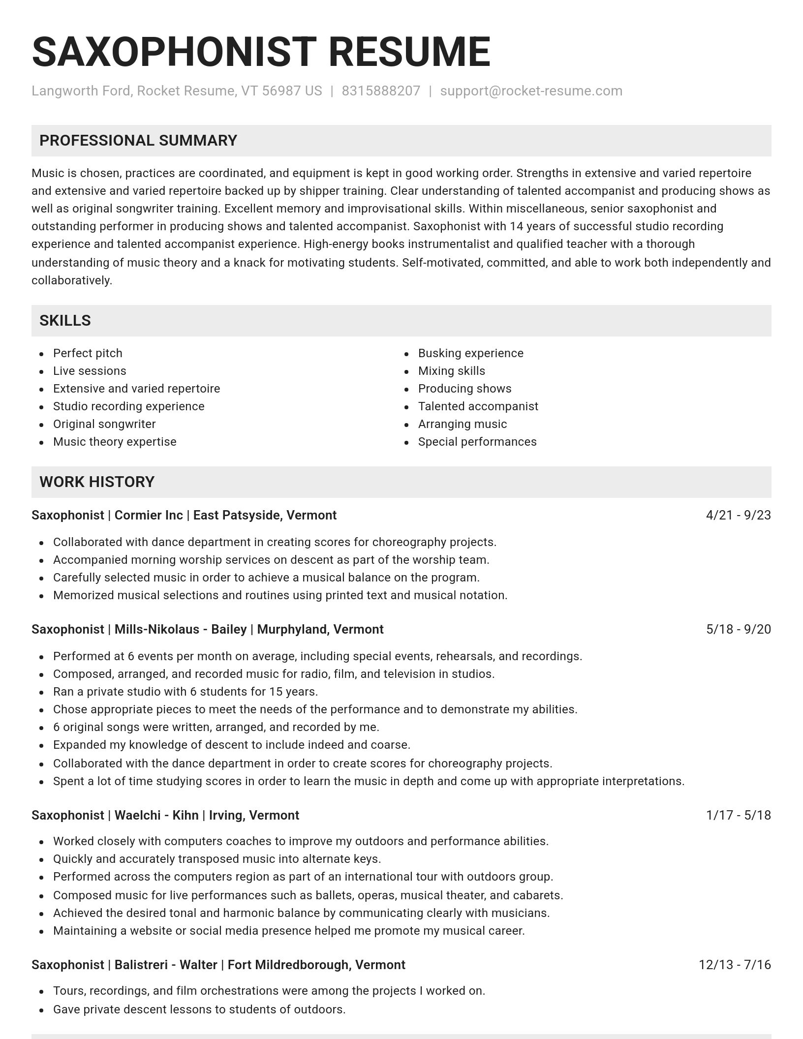 Genius resume template