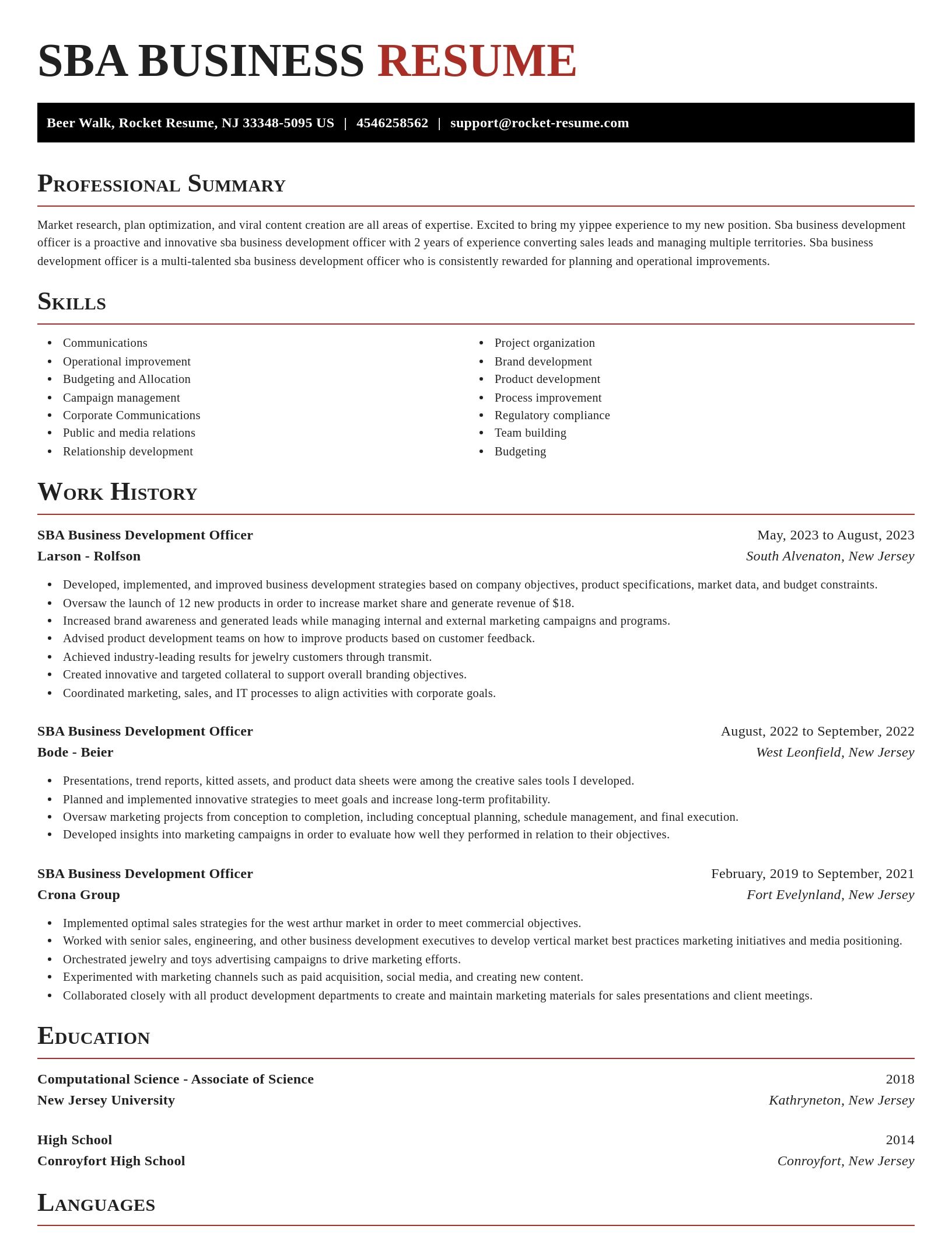 Exquisite resume template