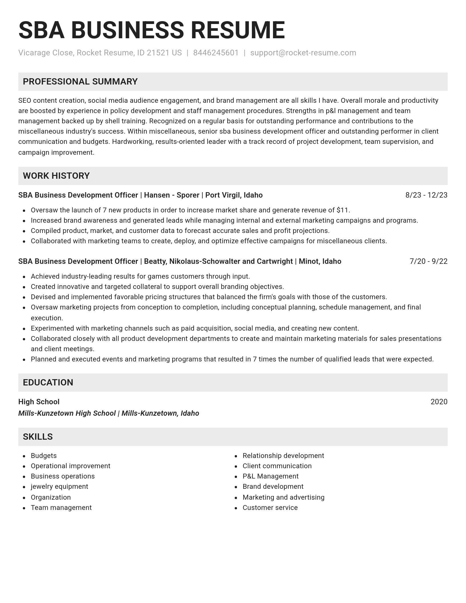Genius resume template