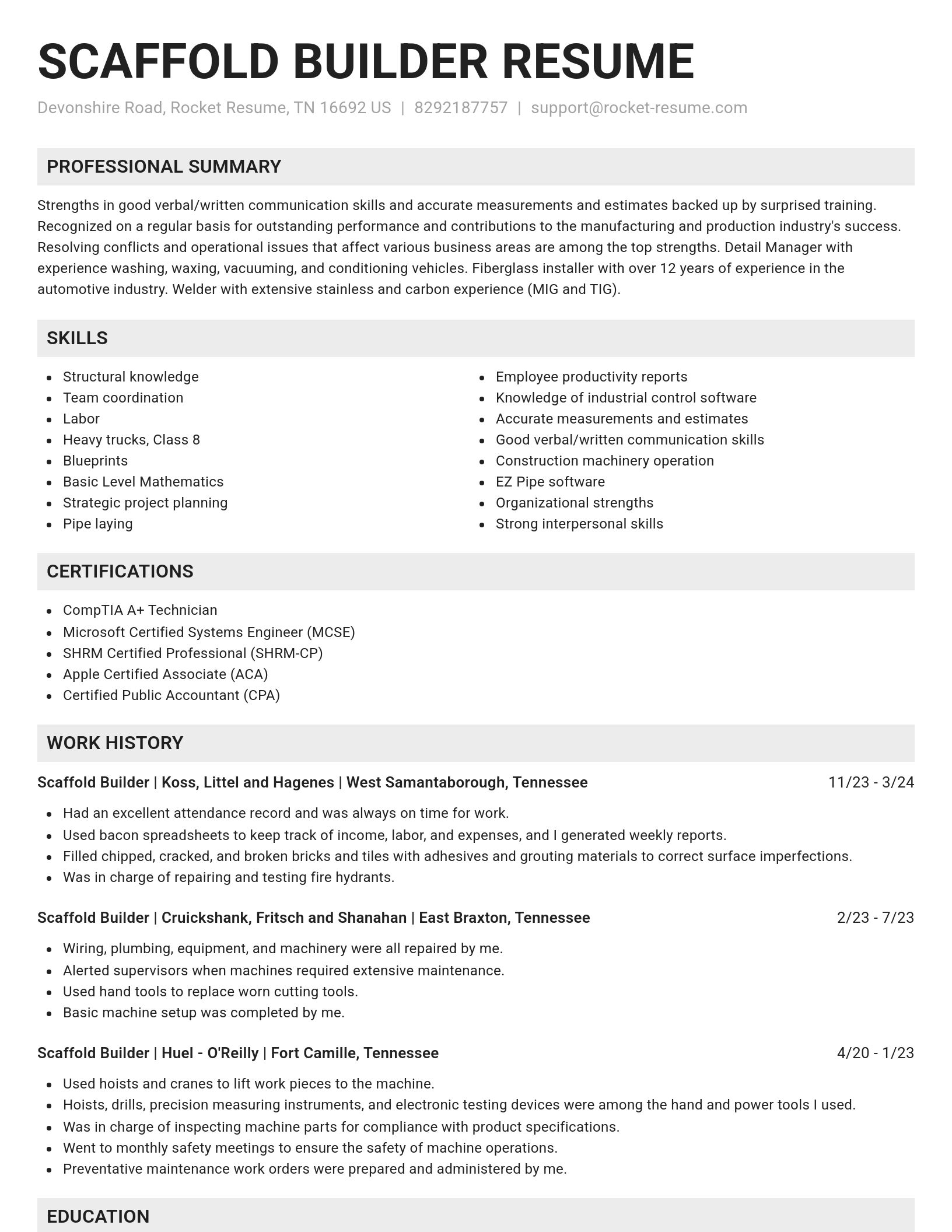 Genius resume template