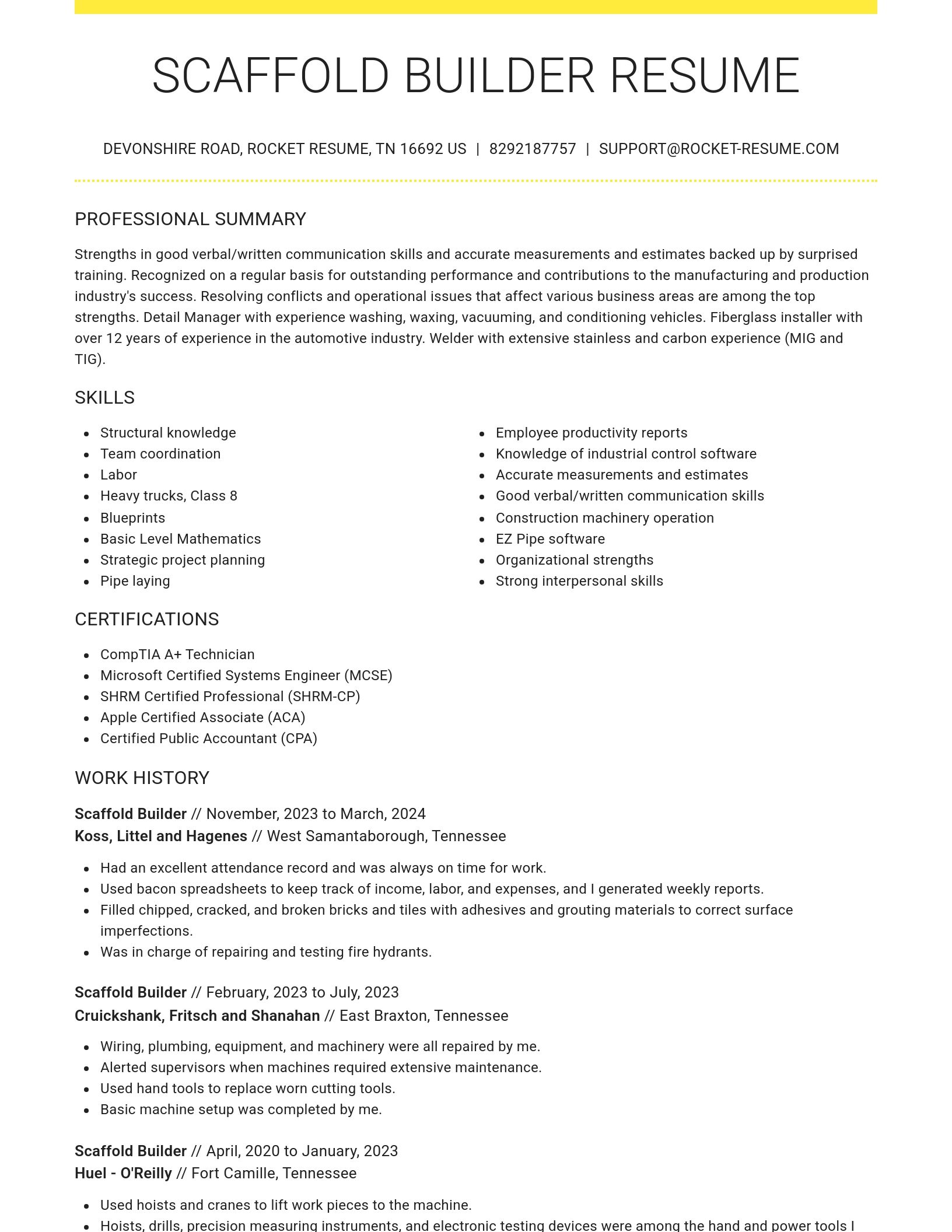 Grand resume template