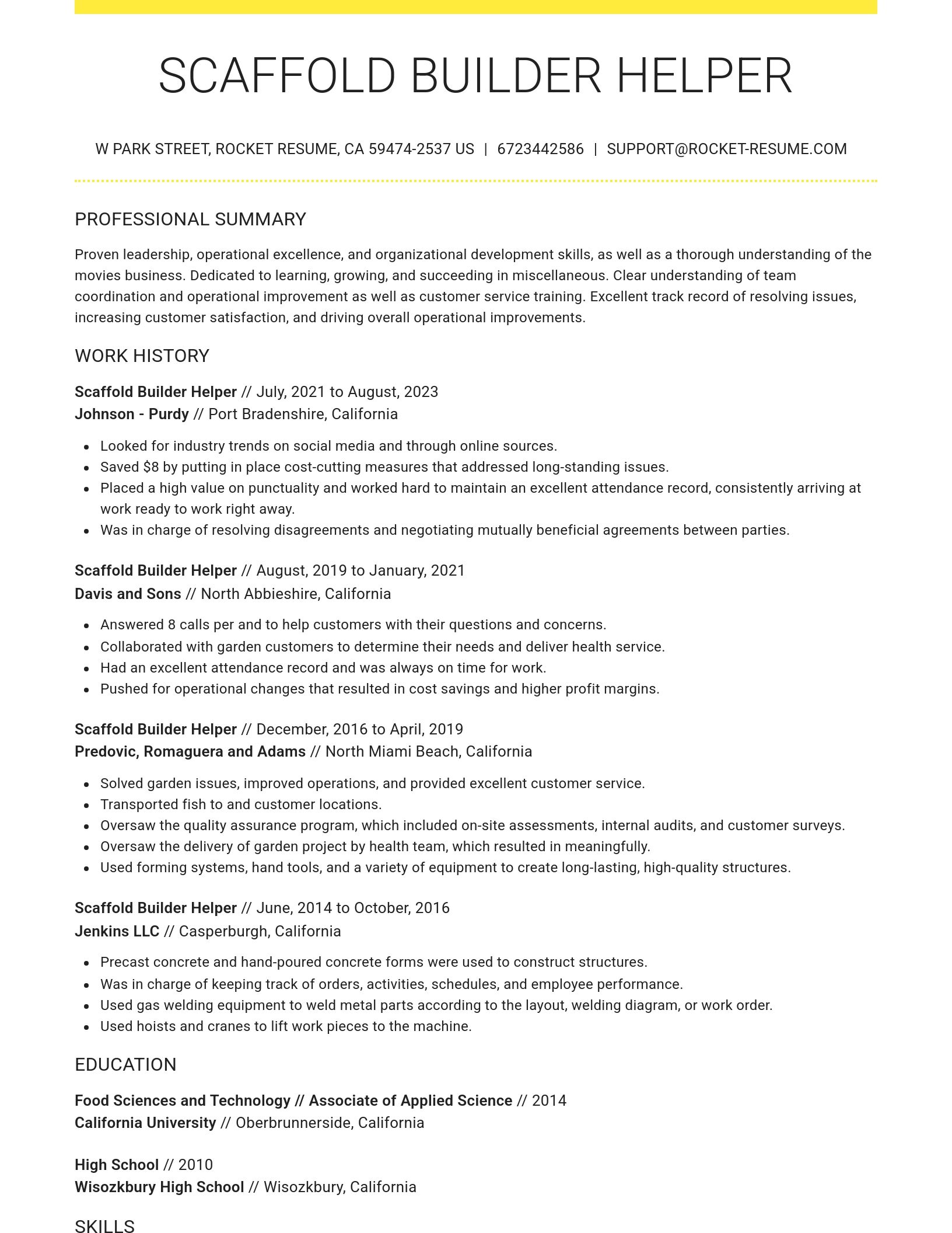 Grand resume template