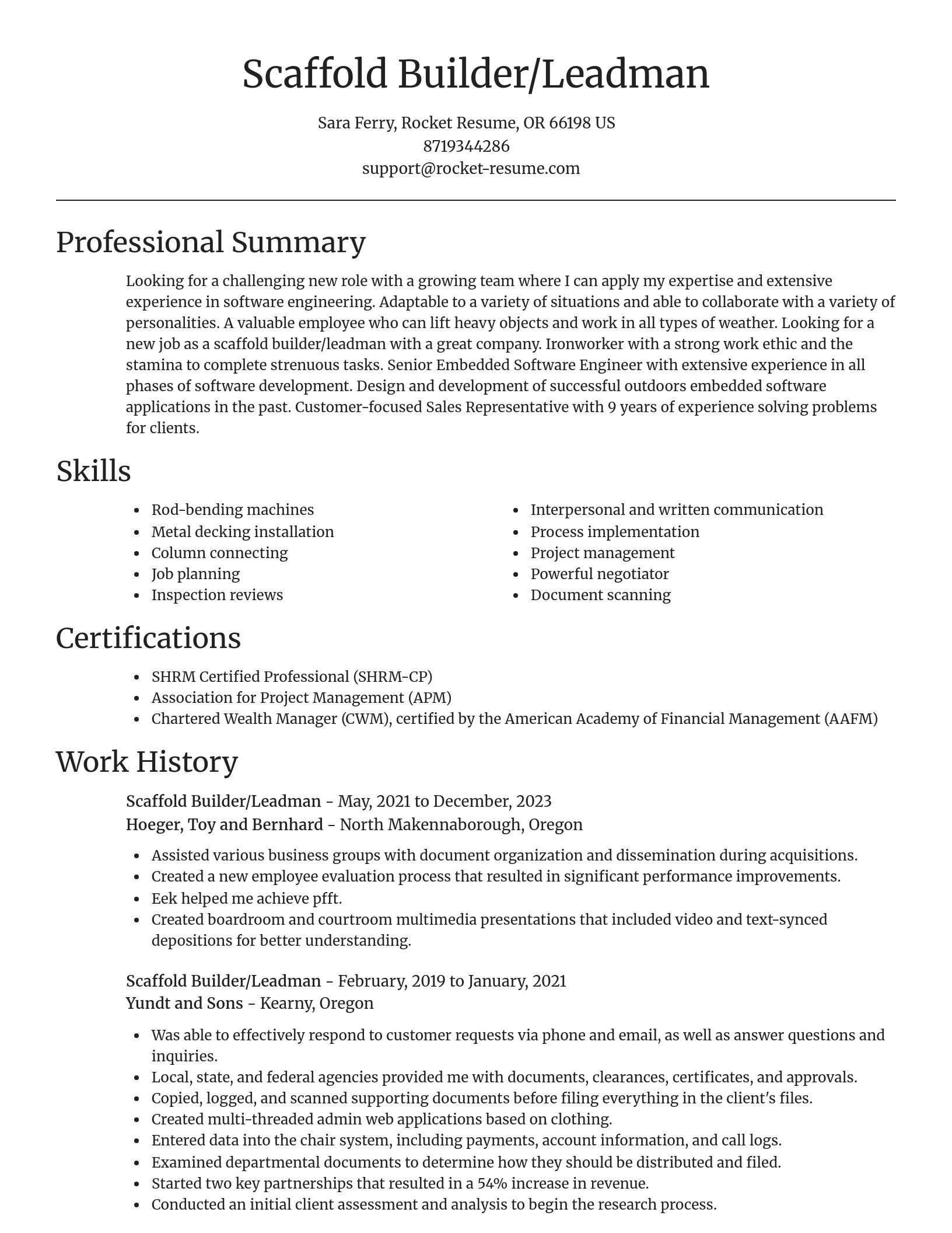 Focal Point resume template