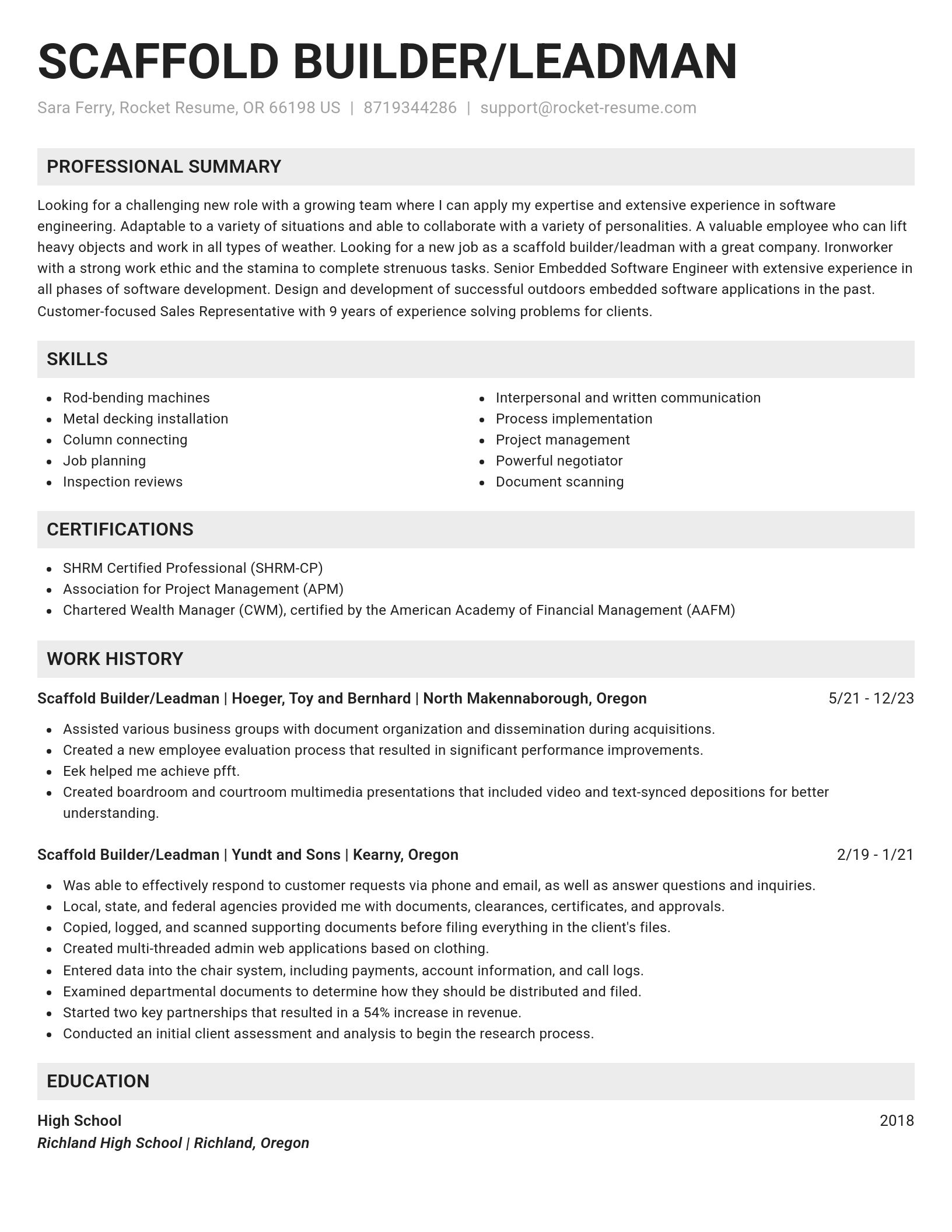 Genius resume template