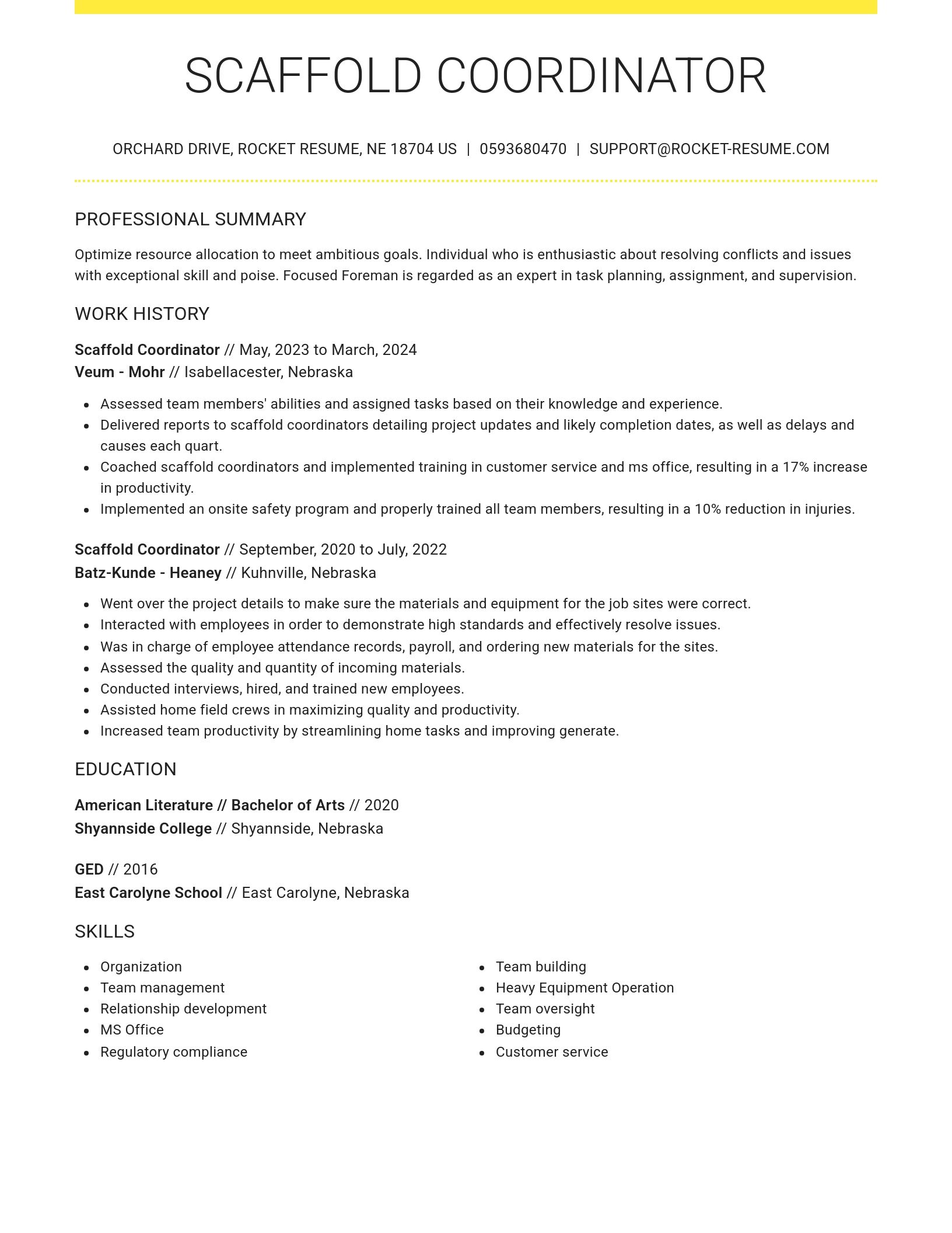 Grand resume template