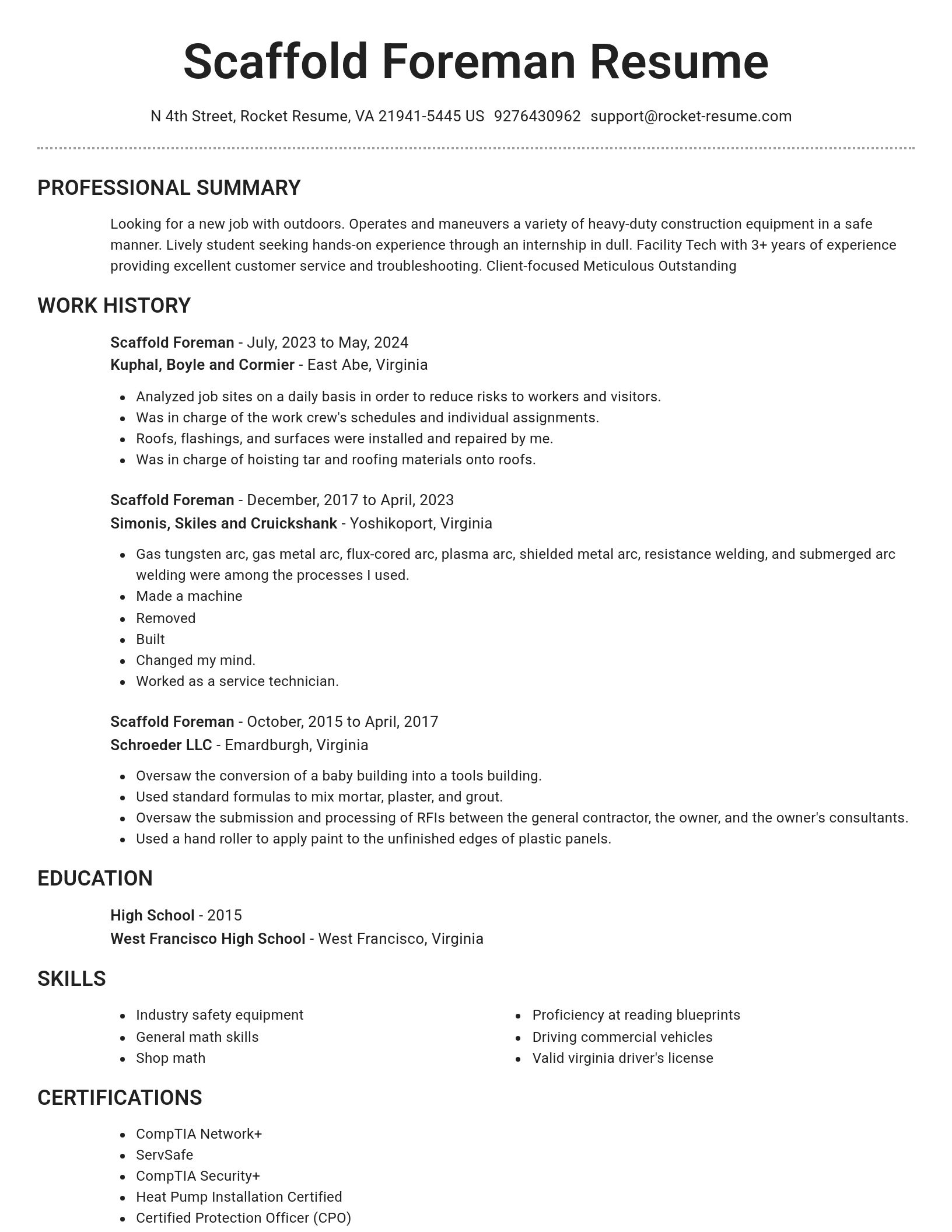 Brilliant resume template