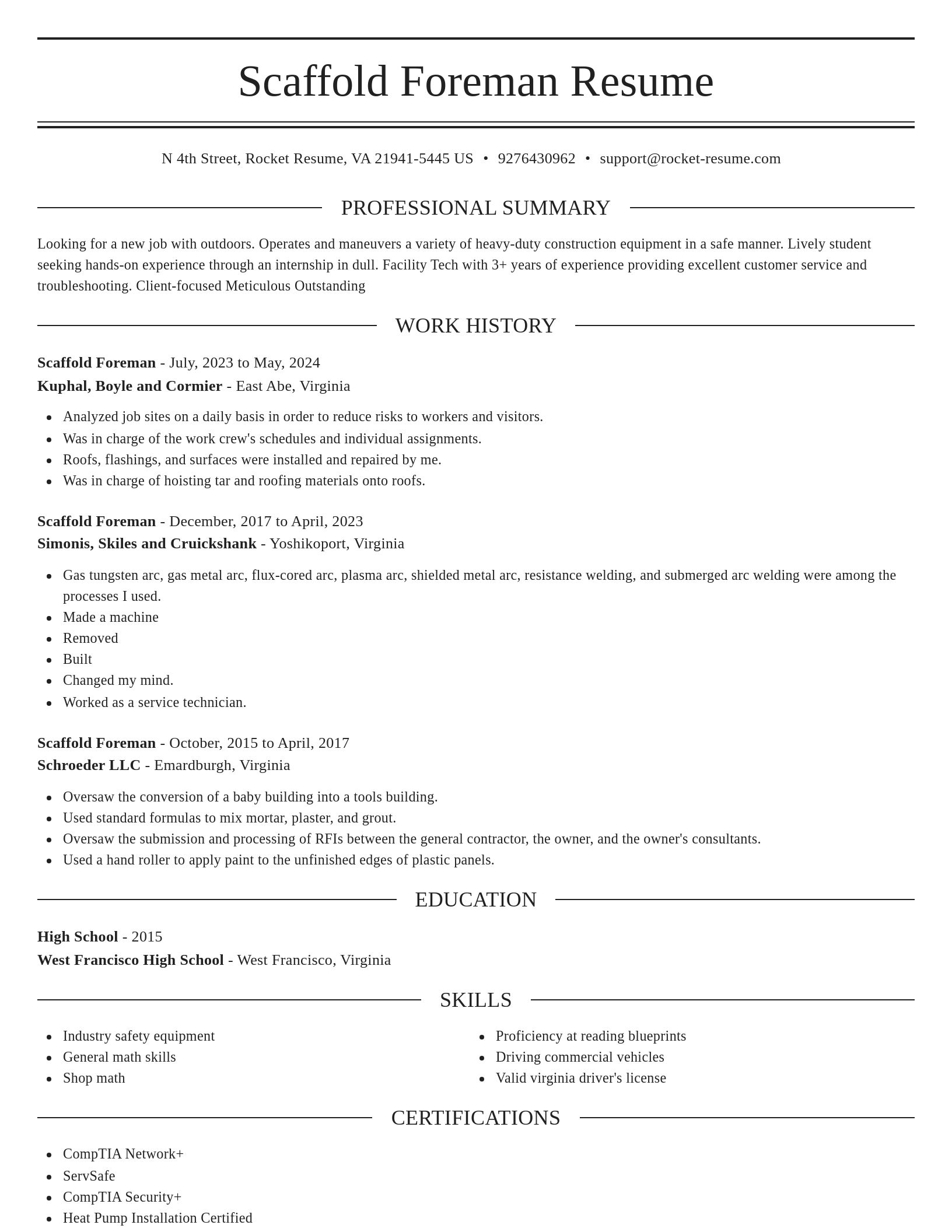 Elegant resume template