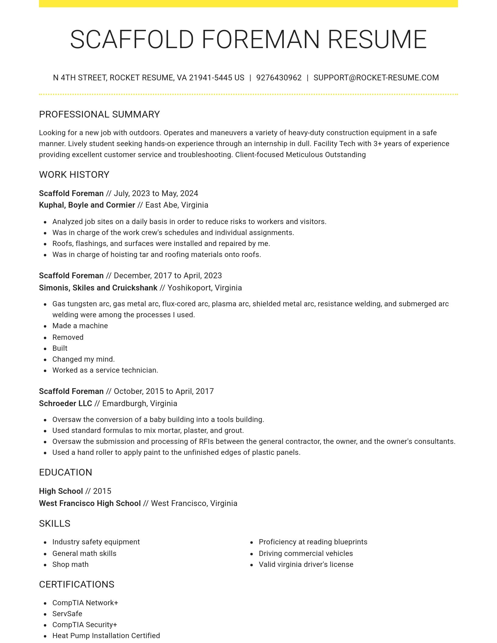 Grand resume template