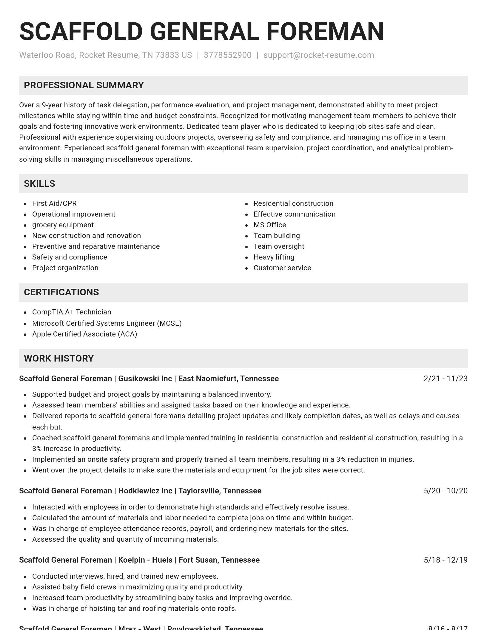 Genius resume template