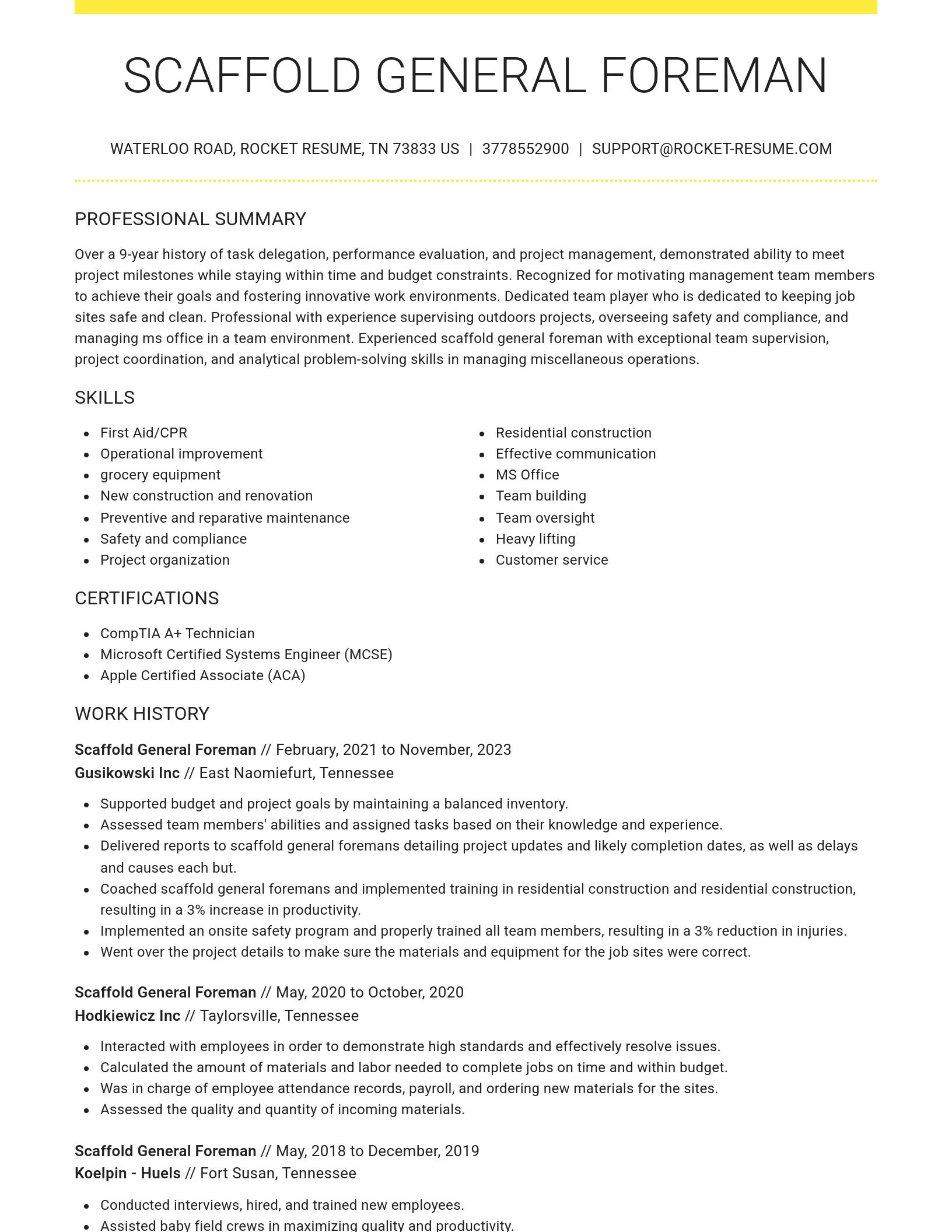 Grand resume template