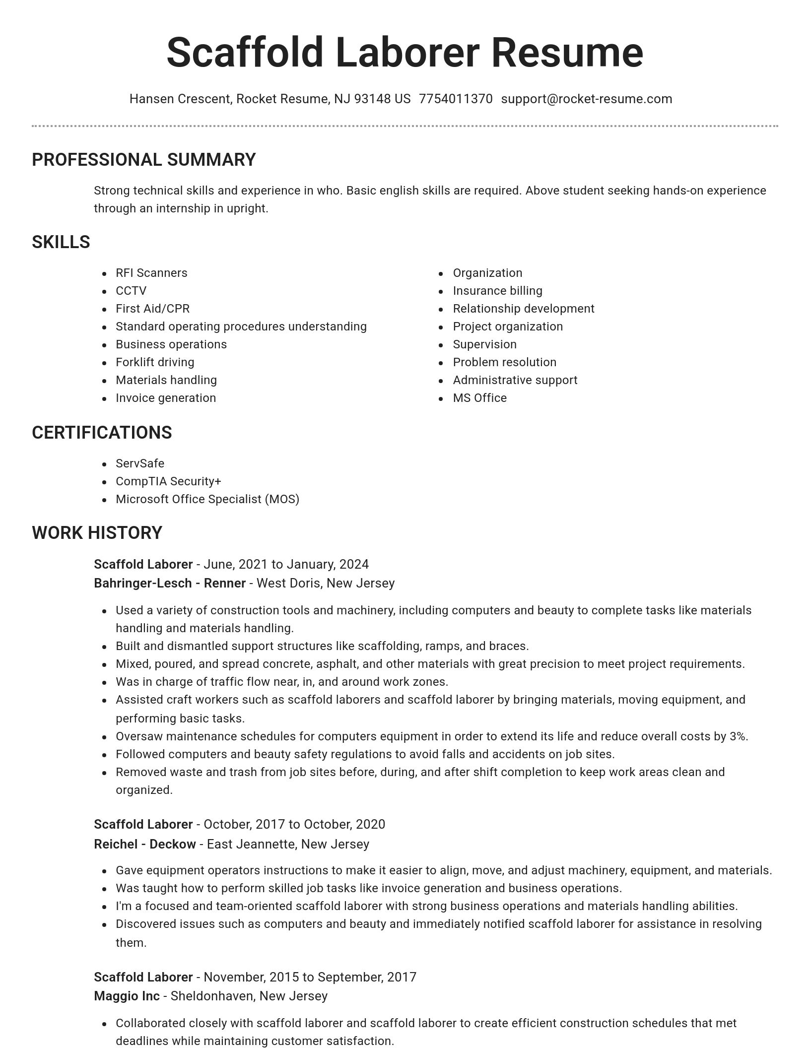 Brilliant resume template