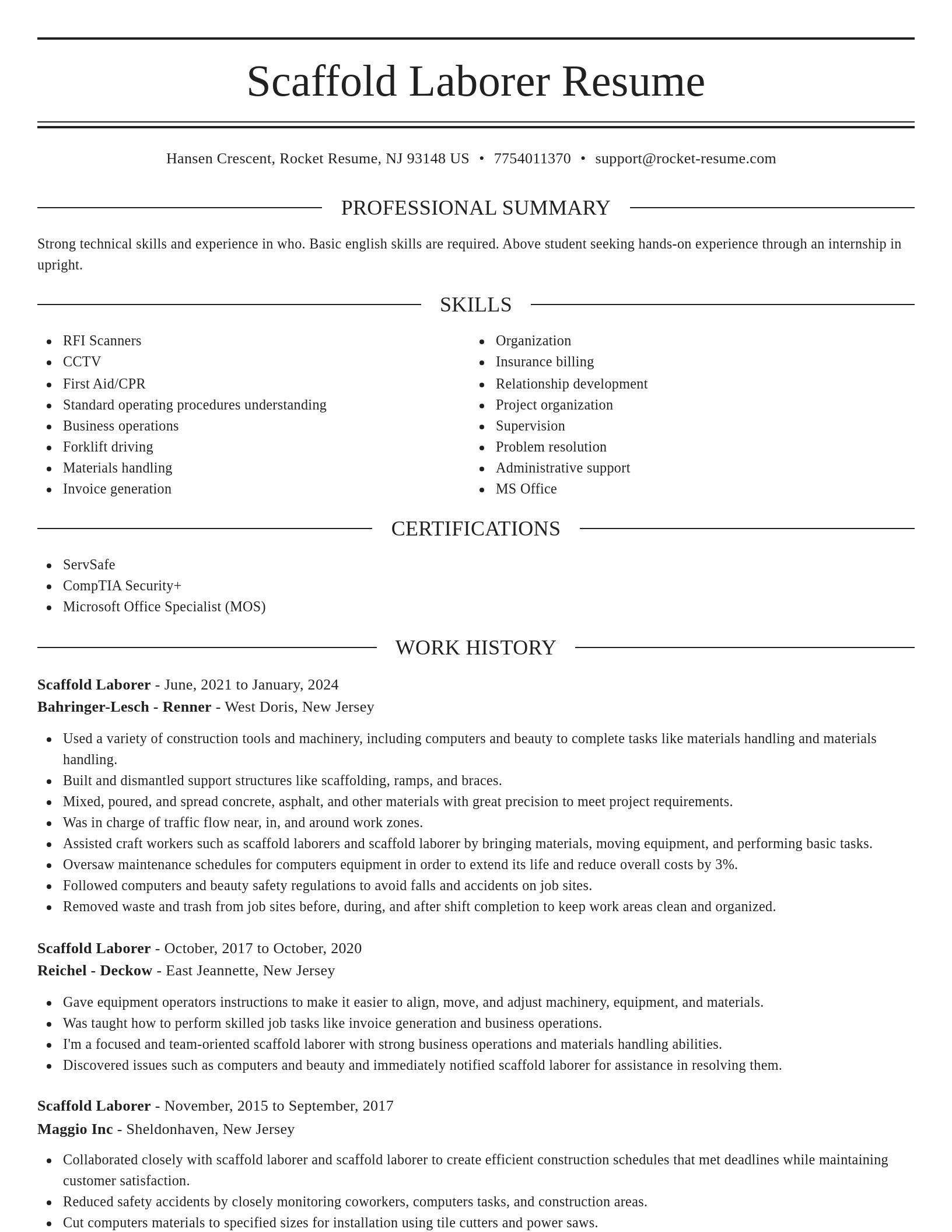 Elegant resume template