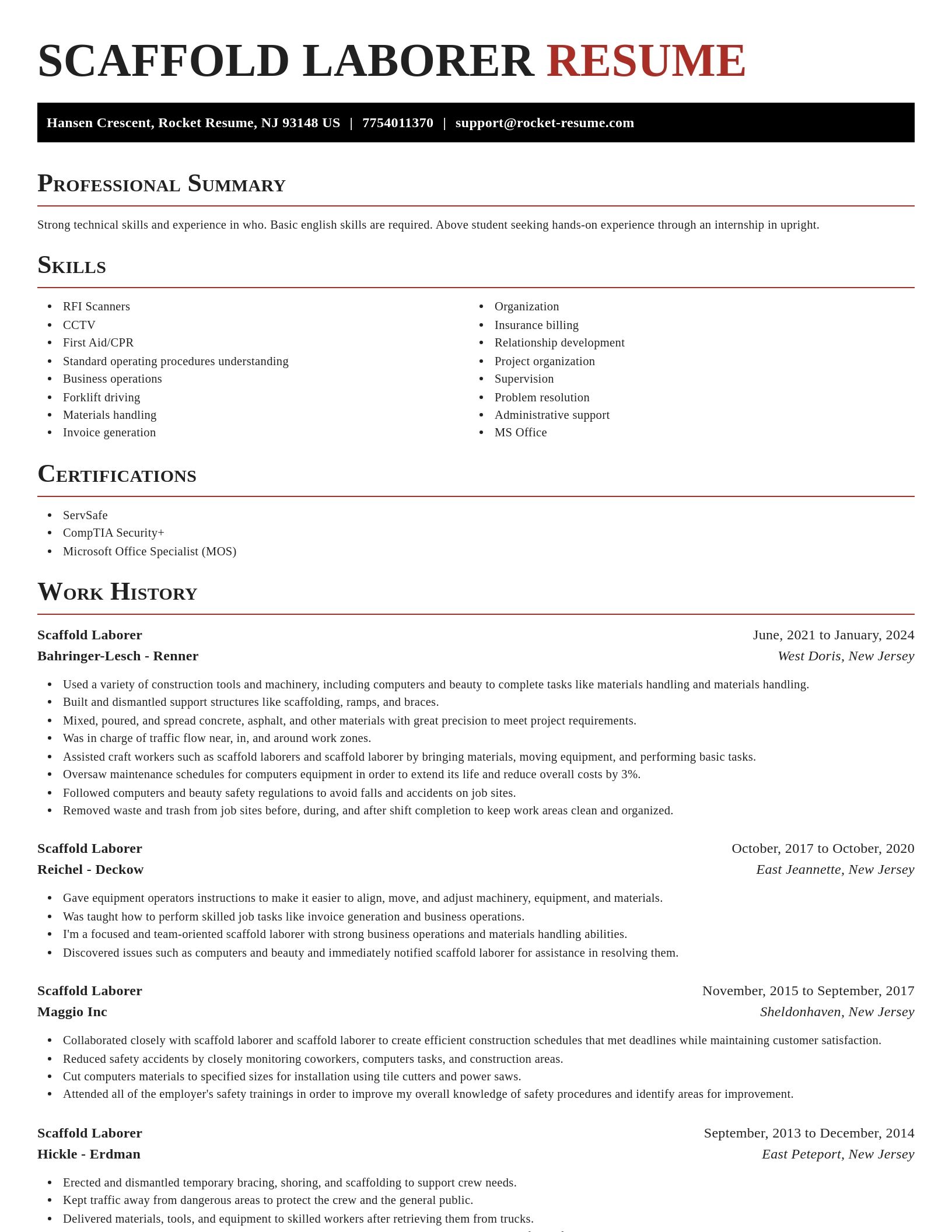 Exquisite resume template