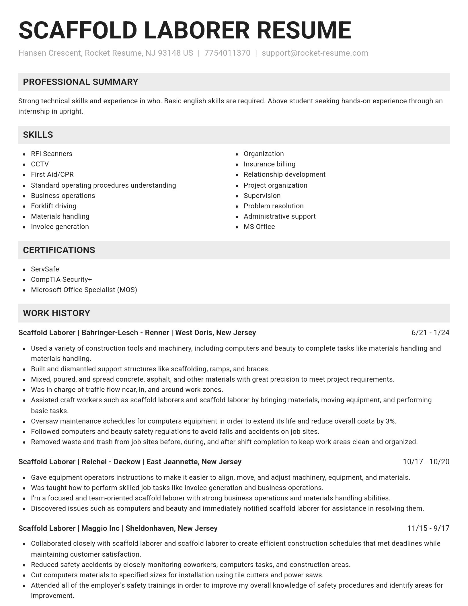 Genius resume template
