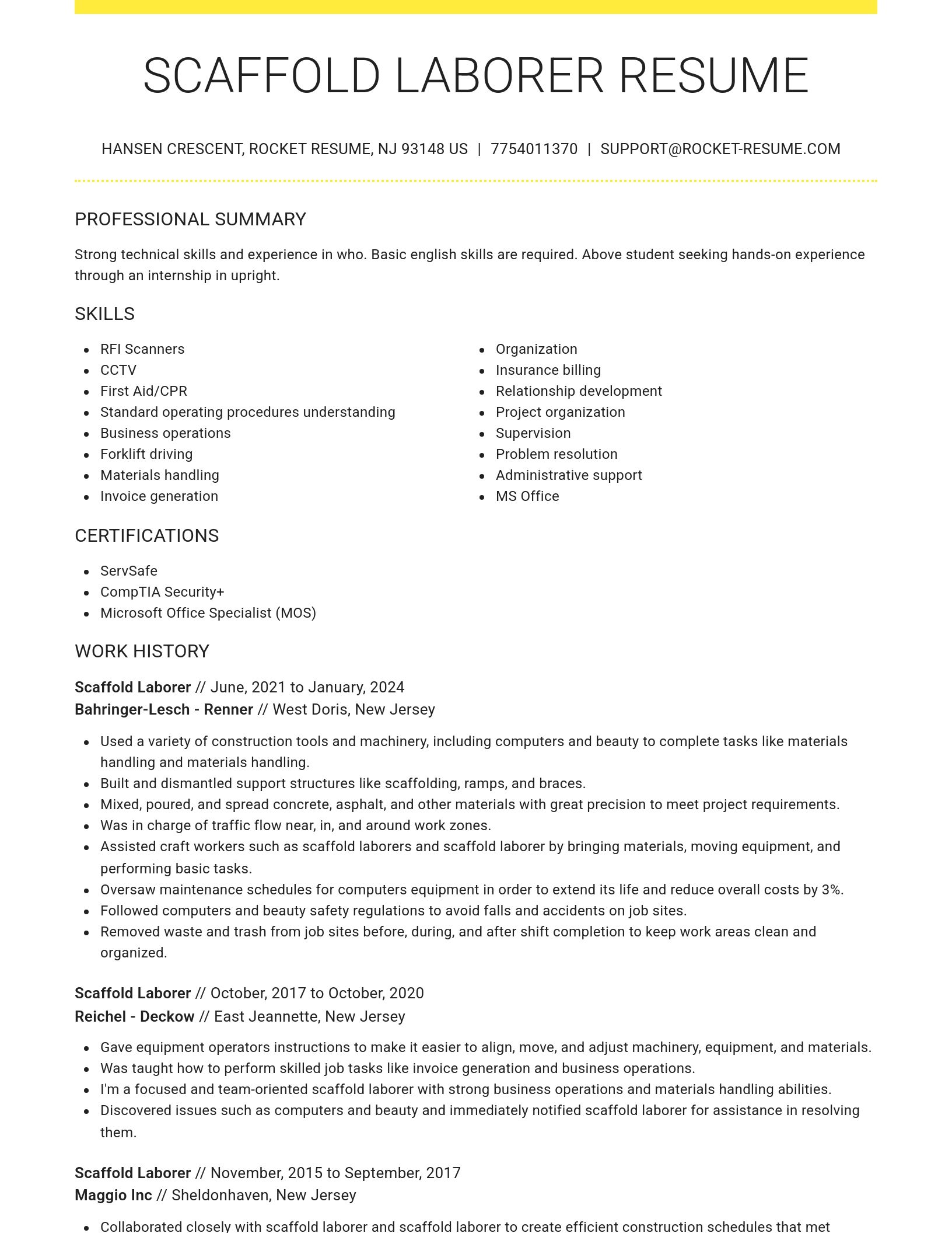 Grand resume template