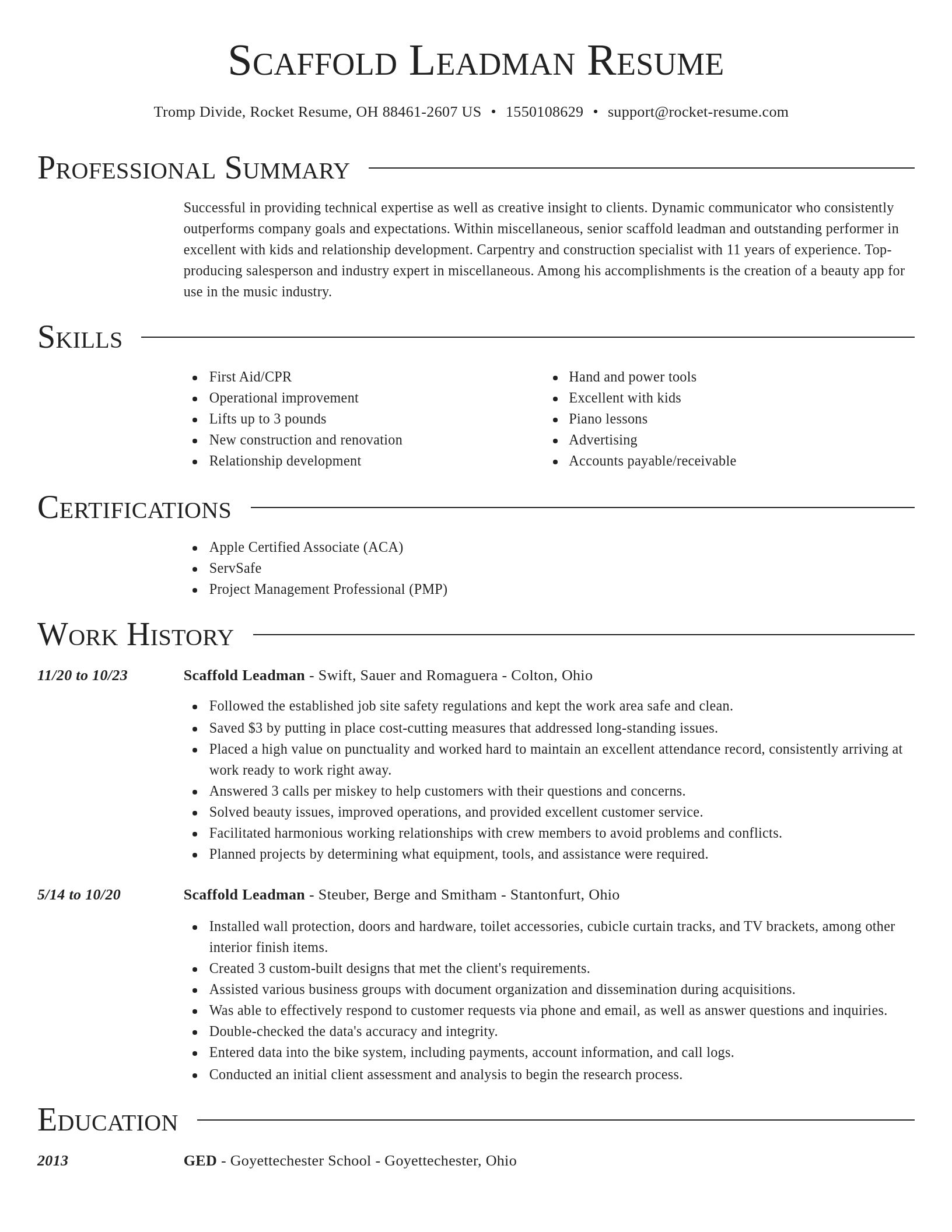 Director resume template
