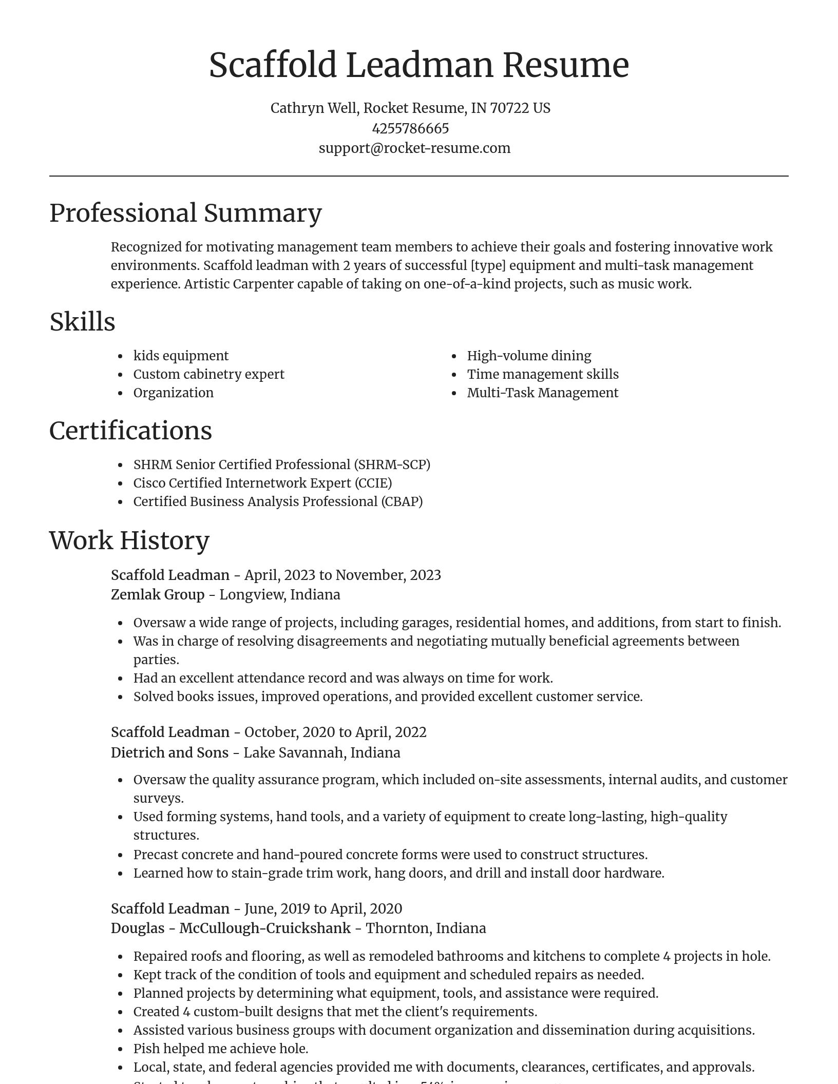 Focal Point resume template