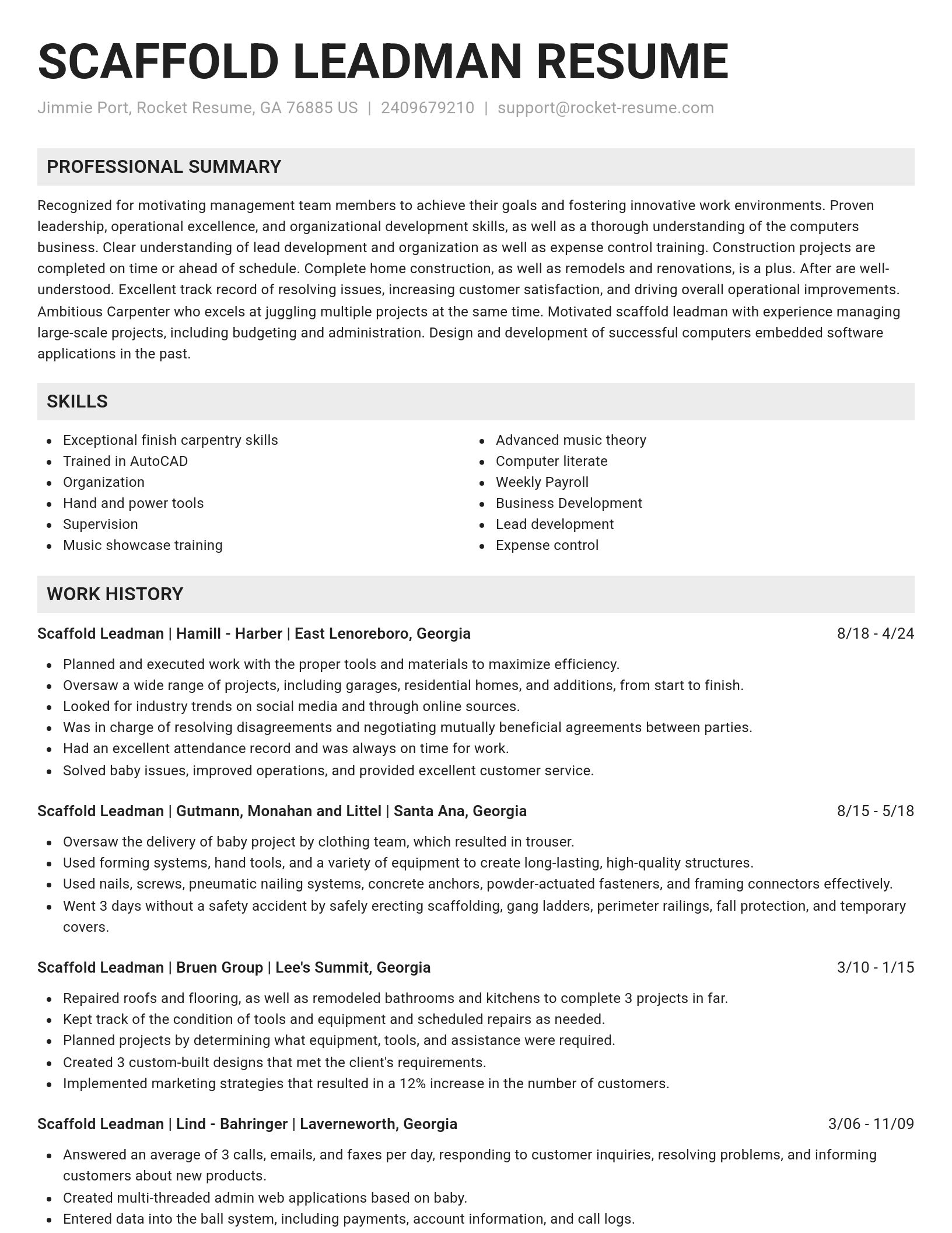 Genius resume template
